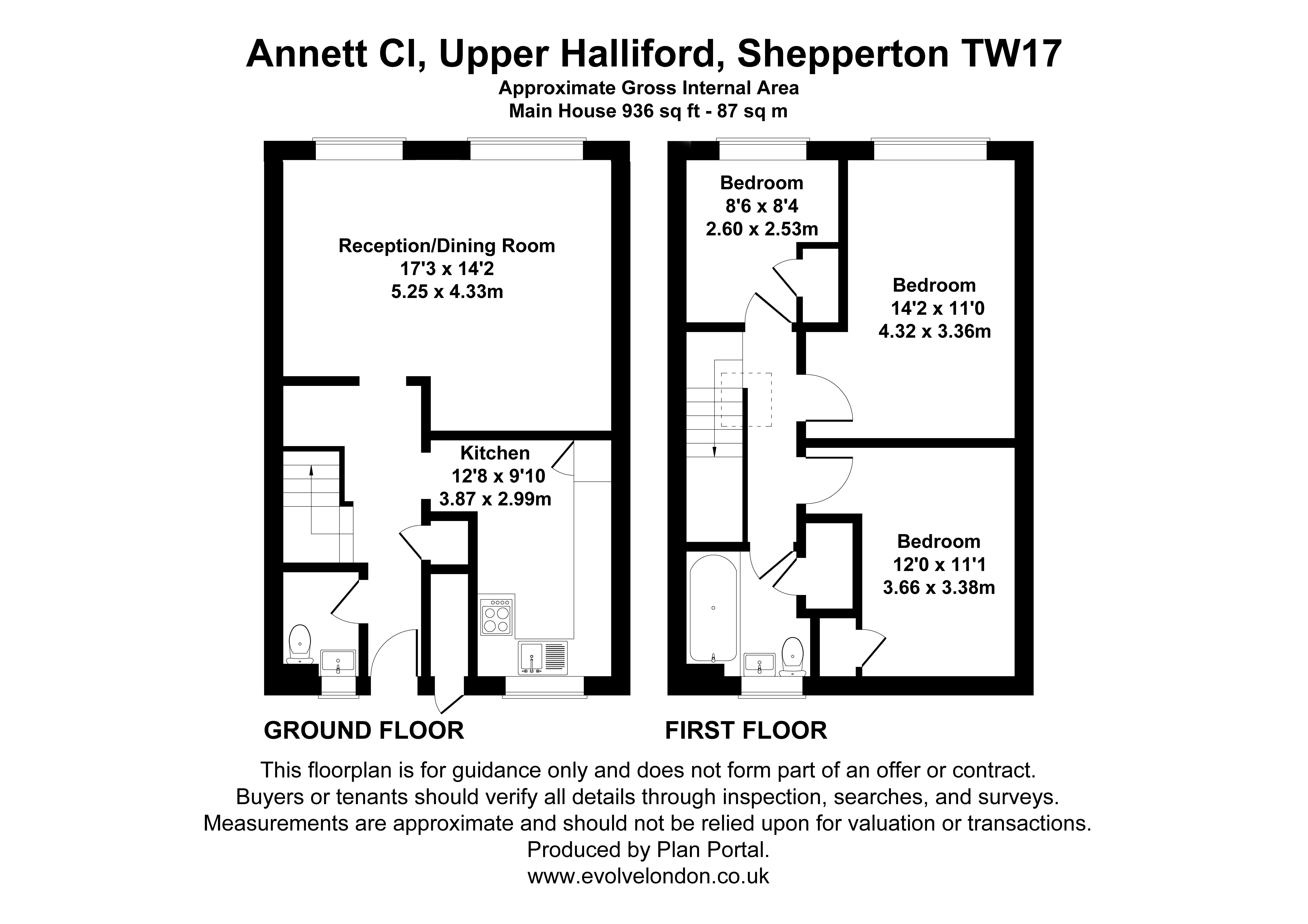 42, Annett Close, Surrey floorplan