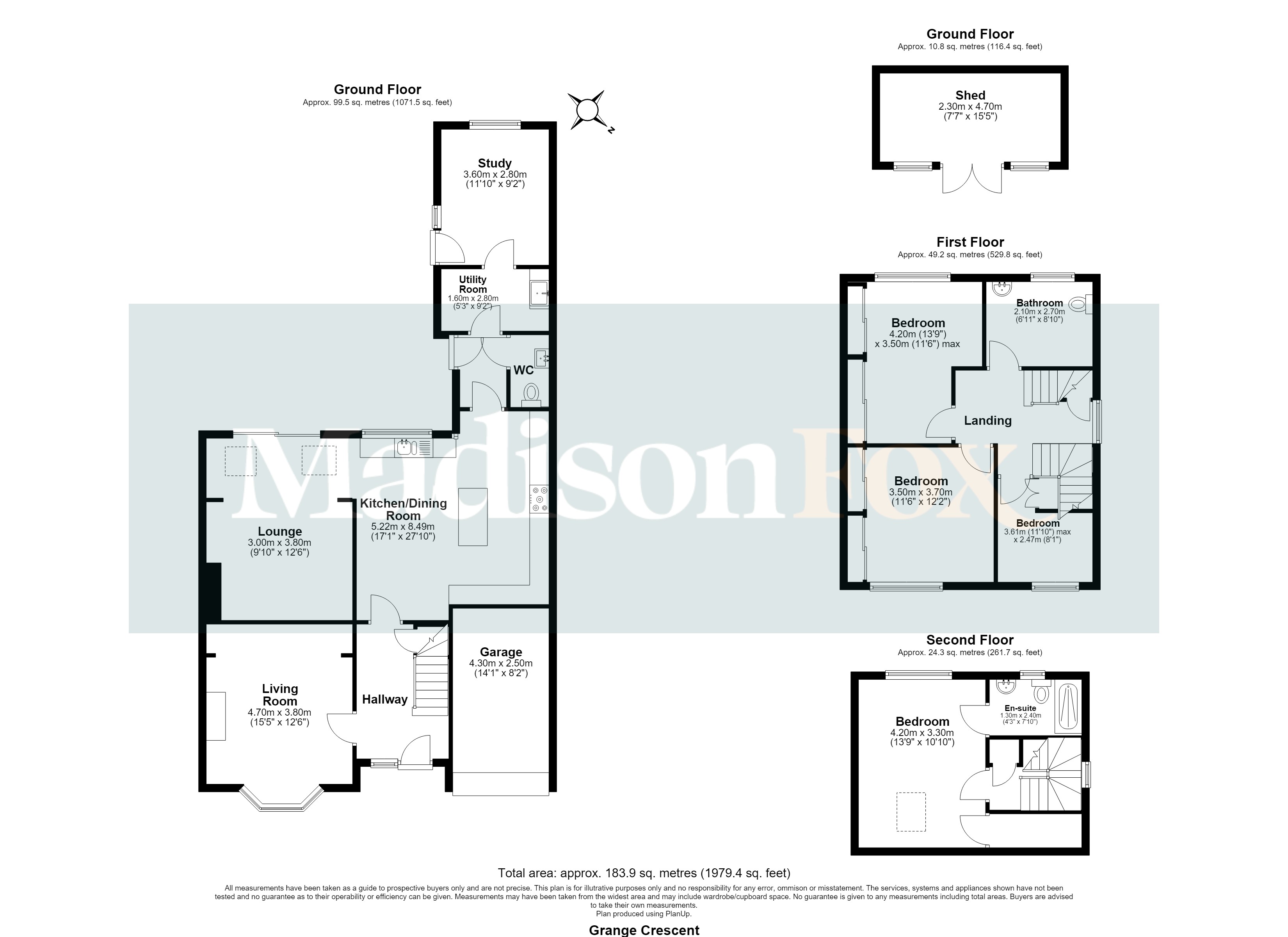 64, Grange Crescent, Essex floorplan