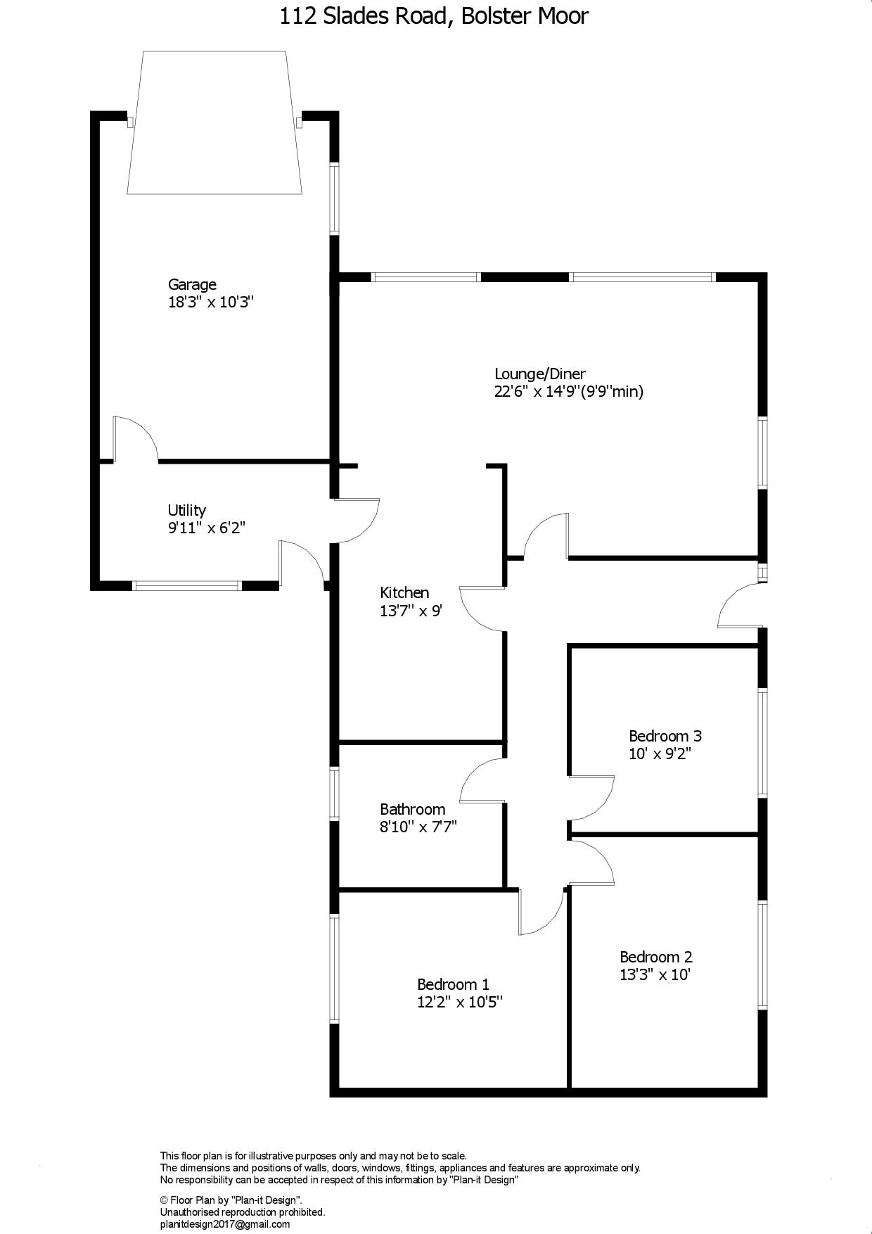 112, Slades Road, Golcar floorplan