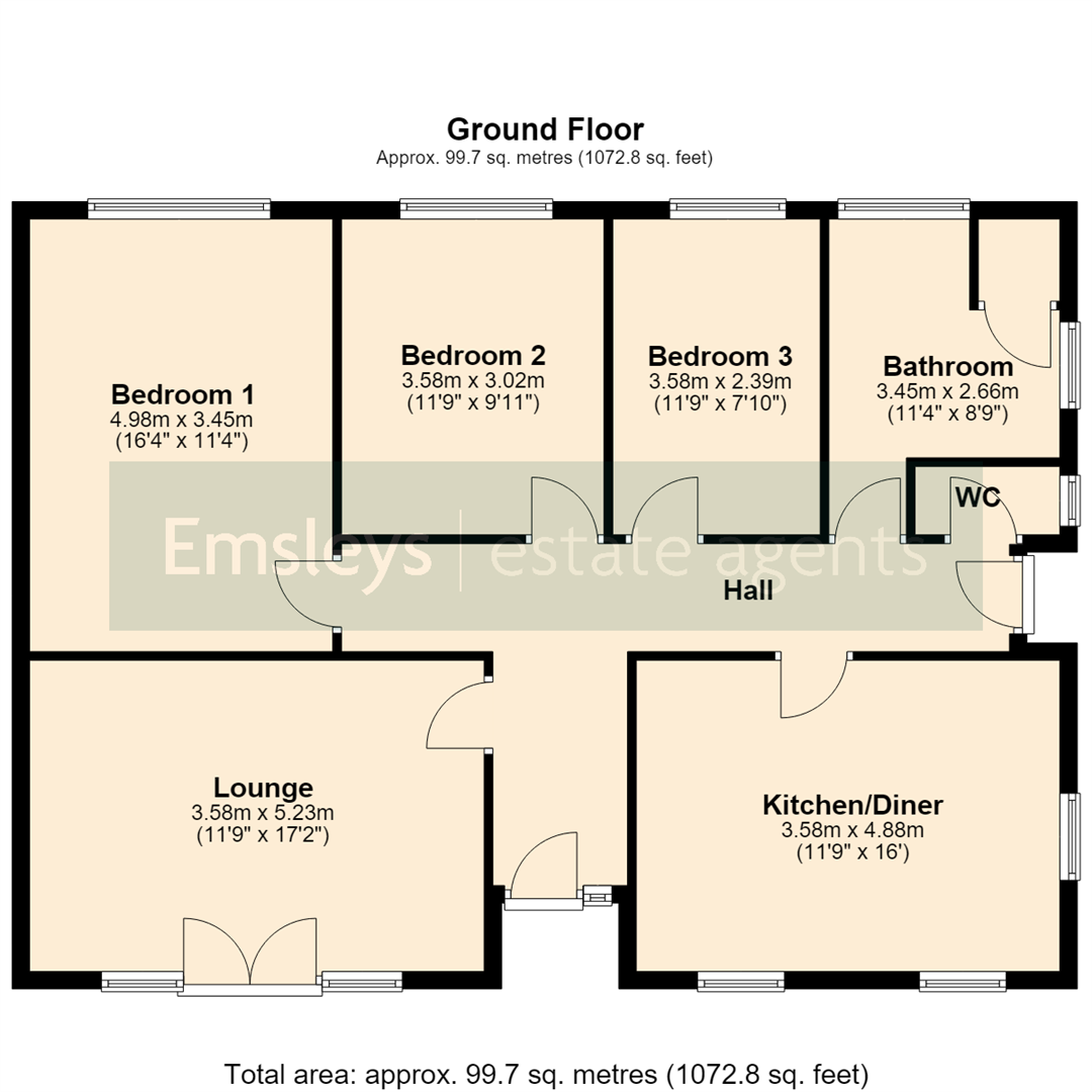 1, Kirkhaw Lane, Knottingley floorplan