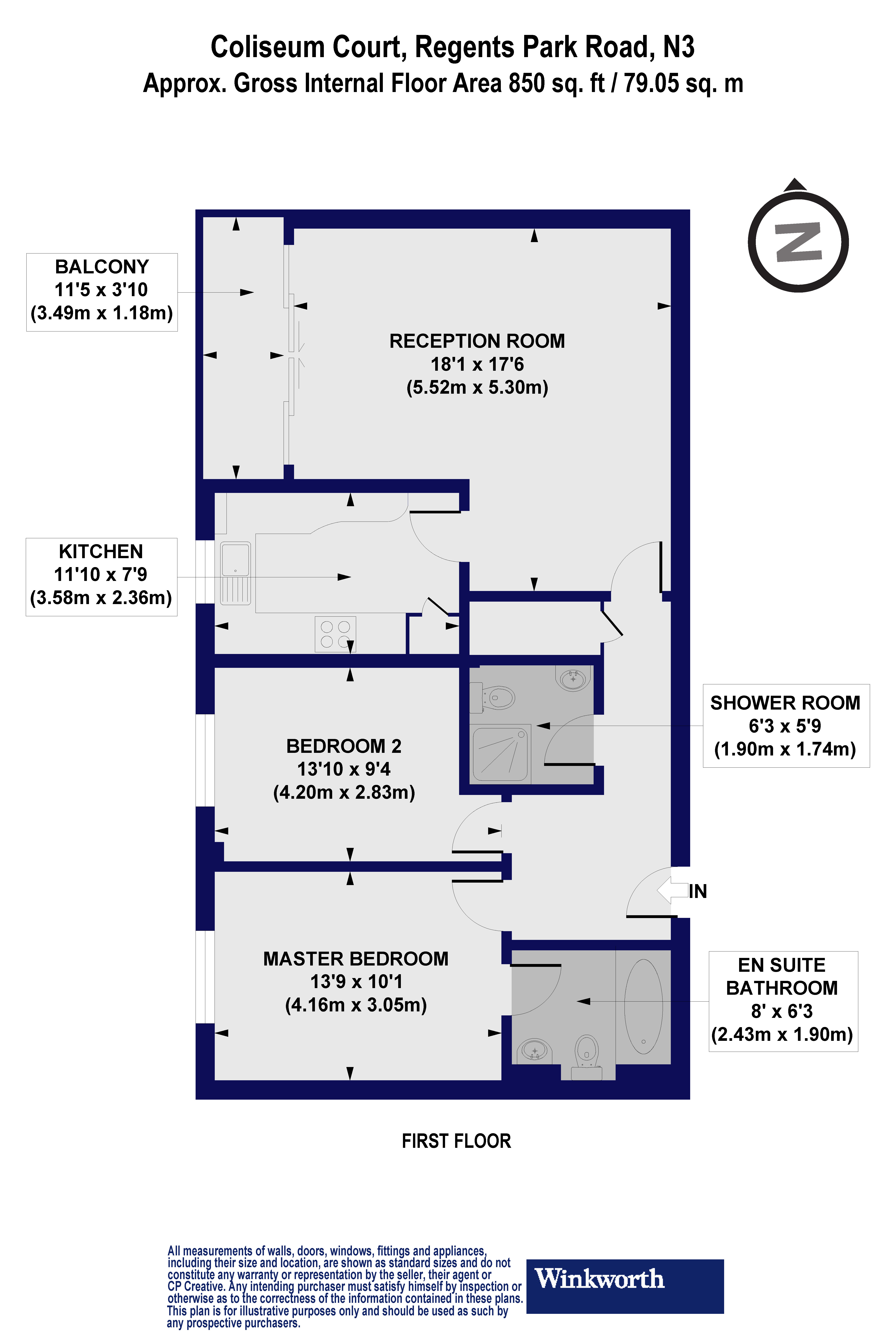 2 Bedrooms Flat for sale in Coliseum Court, 200 Regents Park Road, Finchley, London N3