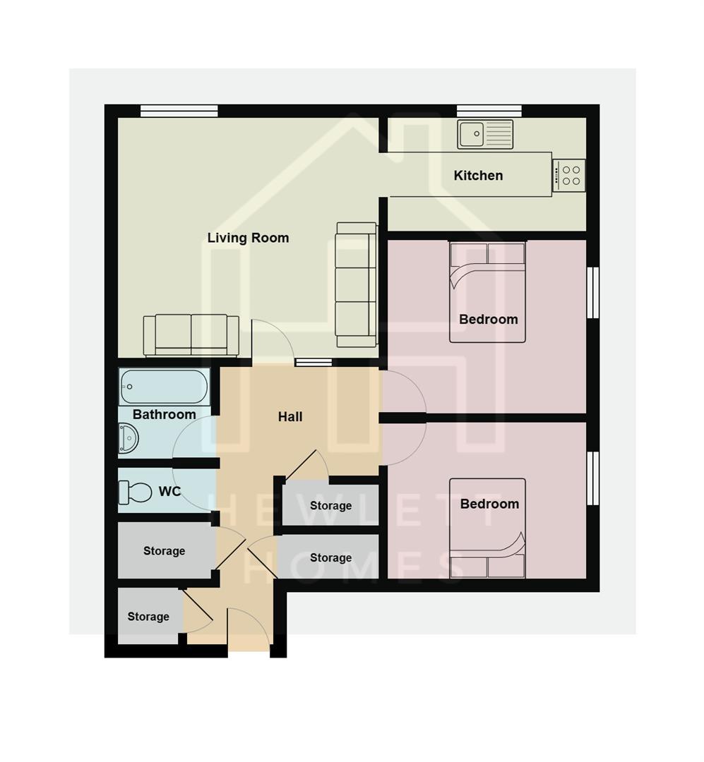 Flat 11, Heathgates, Uphill Road North, Weston-Super-Mare floorplan