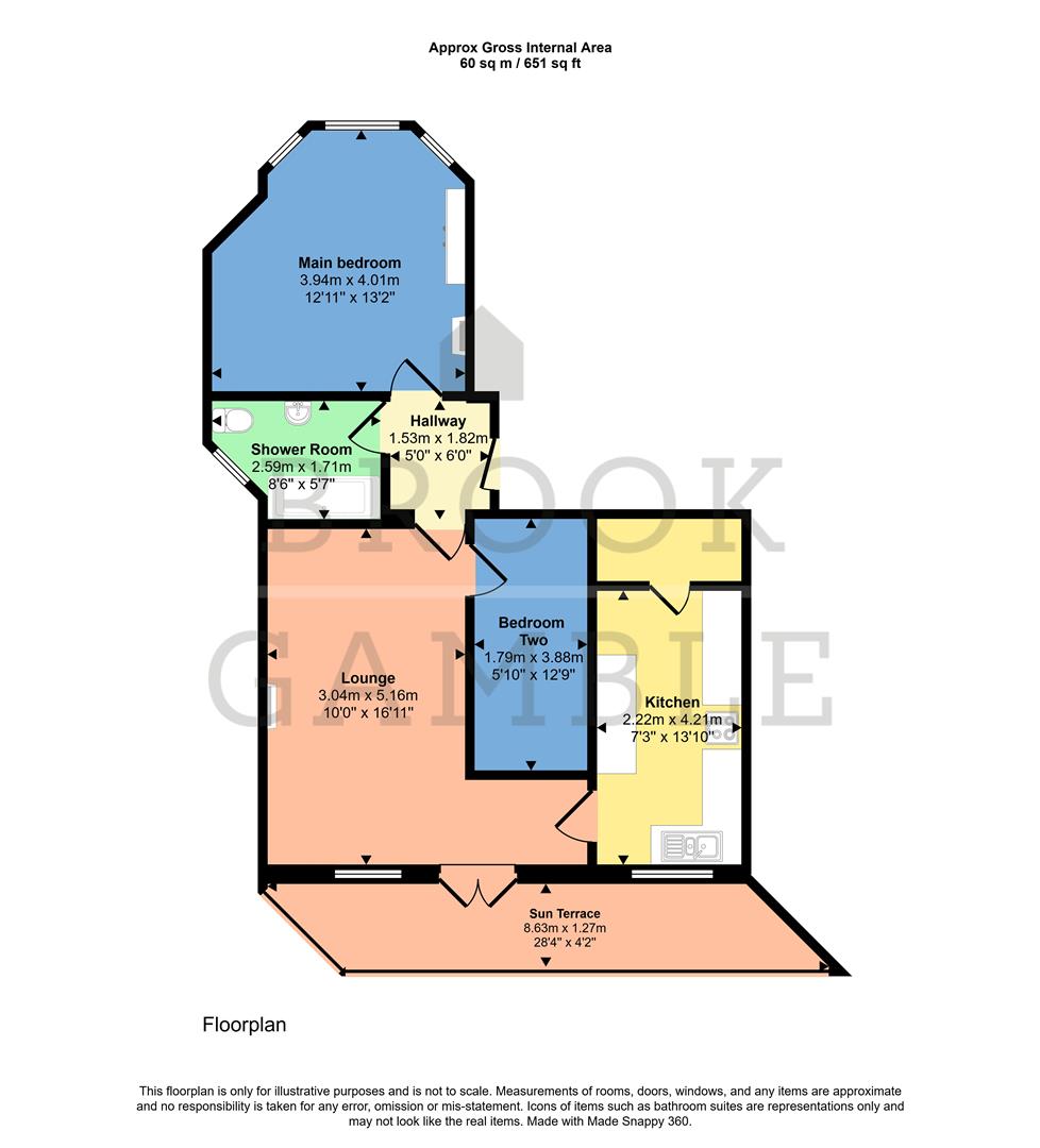 Flat 2, 9, Hartfield Road, Eastbourne floorplan