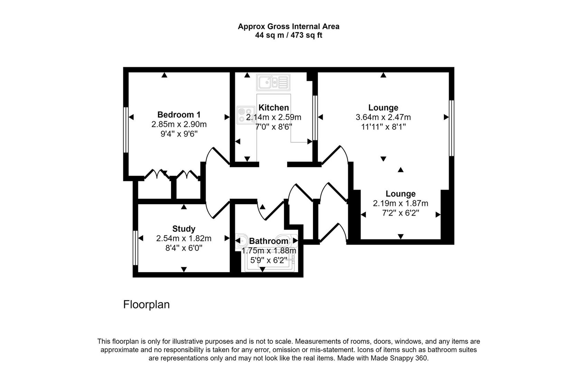 89 Ellan Hay Road, Bristol floorplan