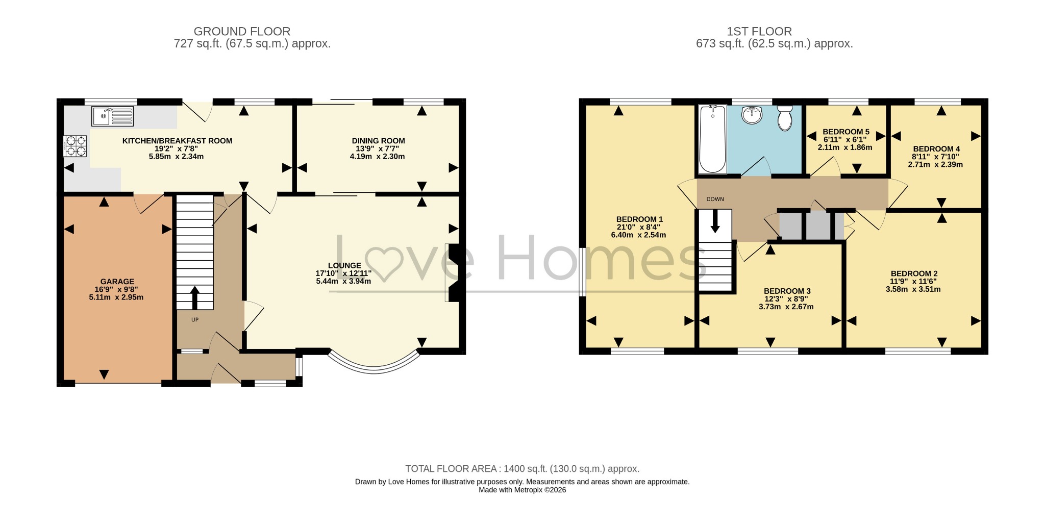 130 High Street, Clophill, Bedfordshire floorplan