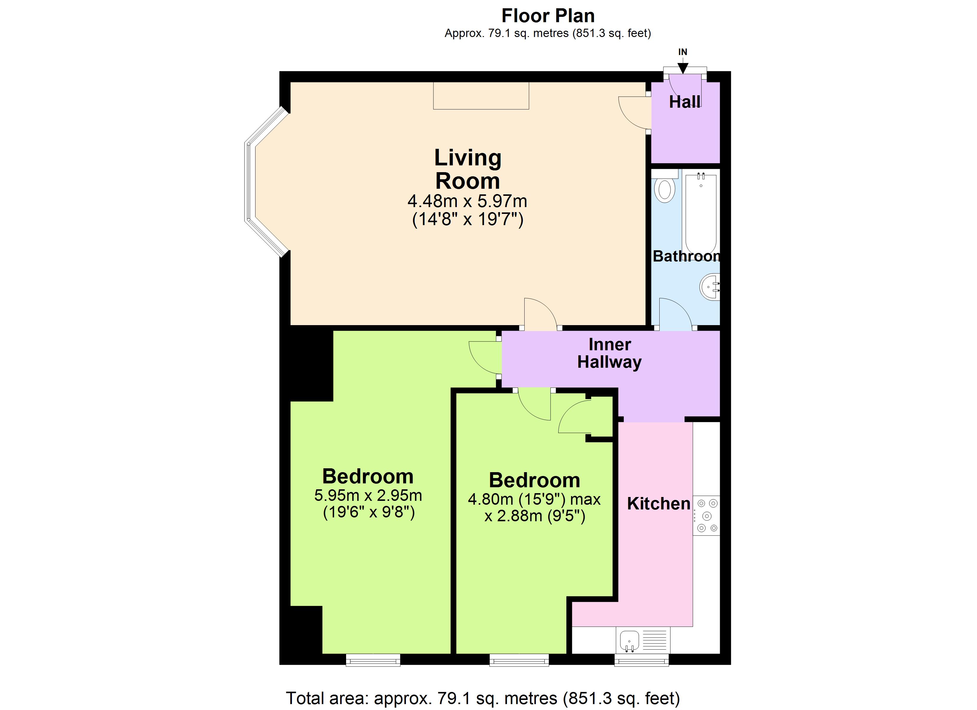 Flat 6, 49, Upper Rock Gardens, Brighton floorplan