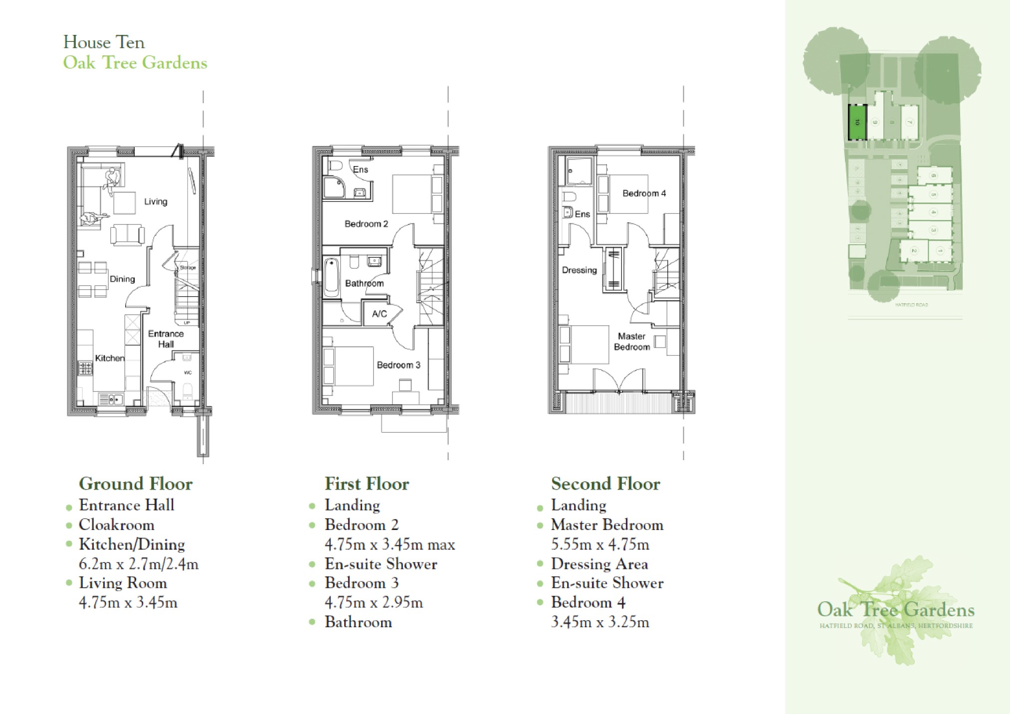 4 Bedrooms Town house for sale in Oak Tree Gardens, St Albans, Hertfordshire AL1