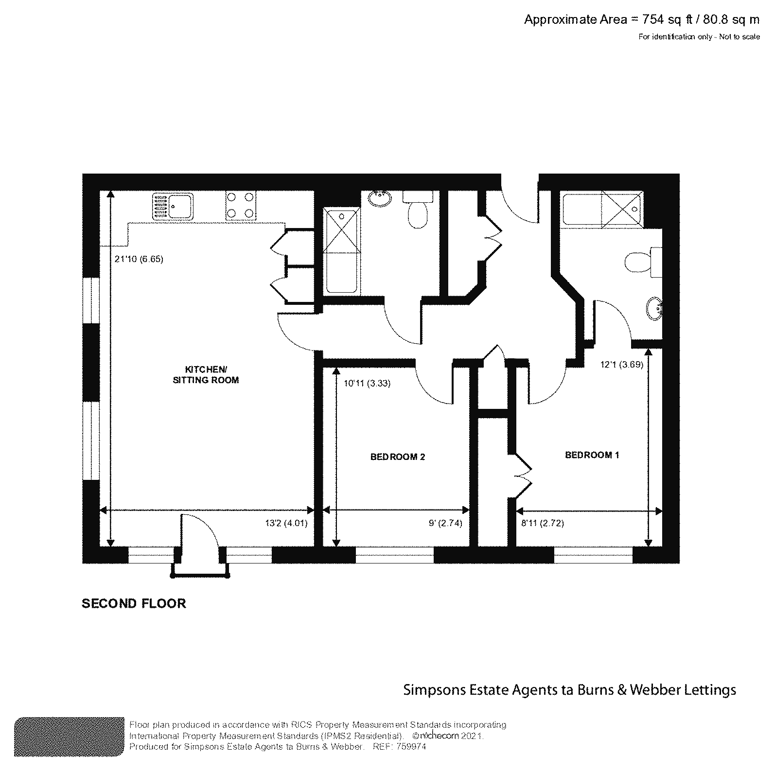 Flat 9 Becketts,, Brookwood Farm Drive, Woking floorplan