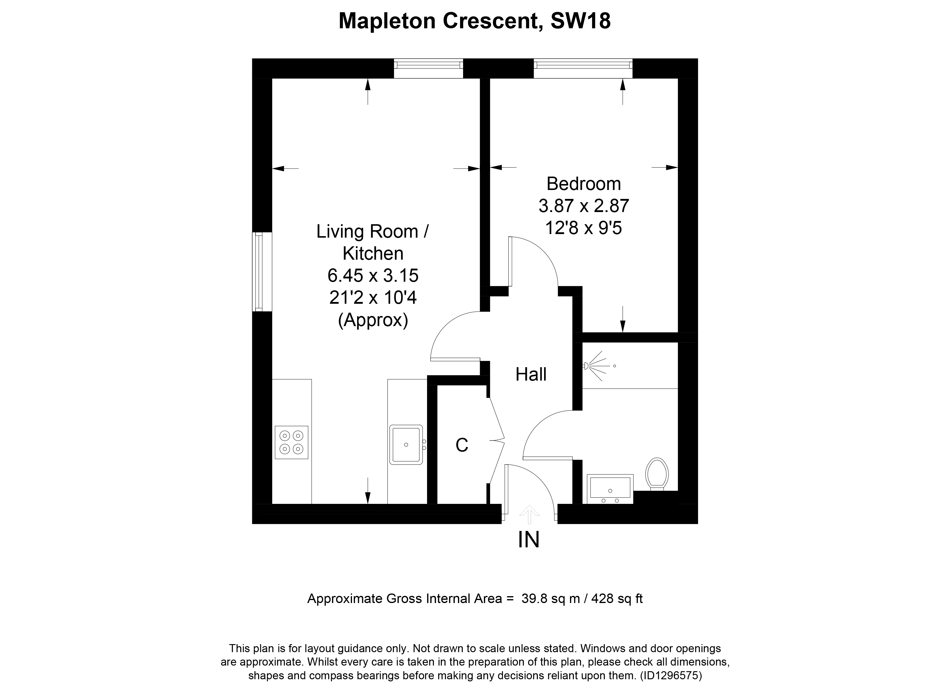 Apartment 49, 11, Mapleton Crescent, London floorplan