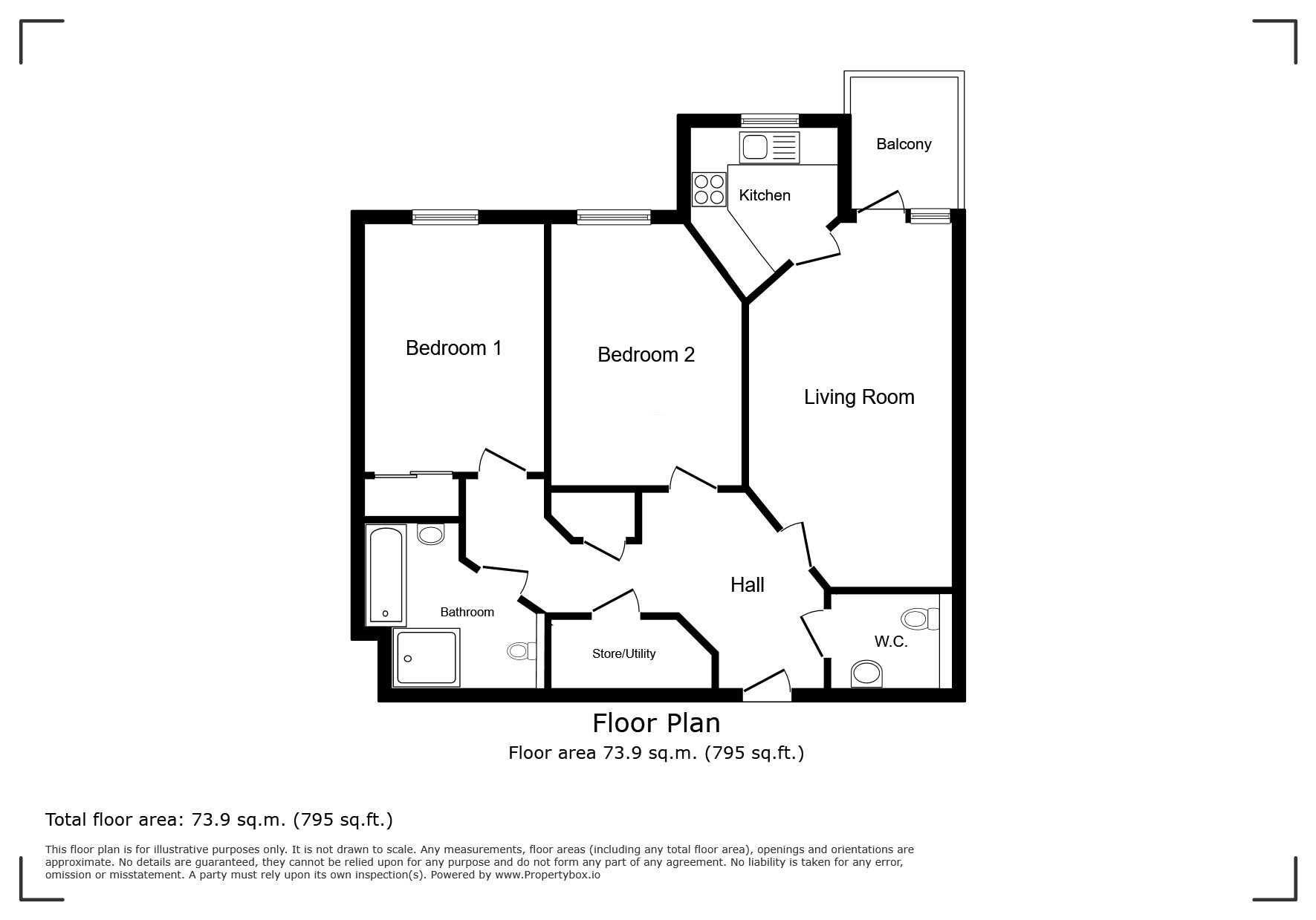Flat 23, Somers Brook Court,, Foxes Road, Isle of Wight floorplan