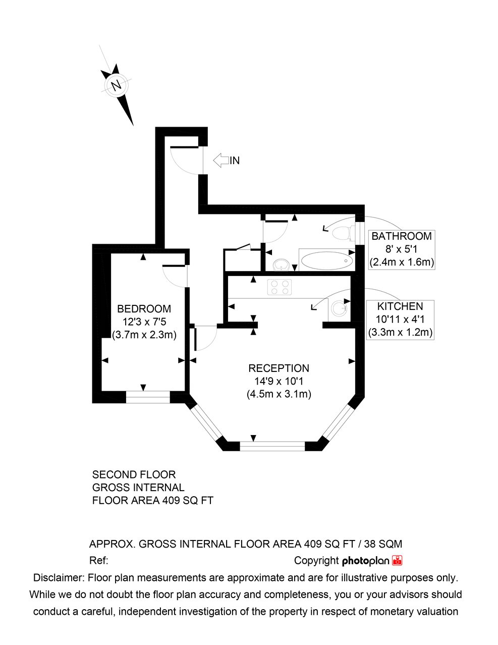 1 Bedrooms Flat to rent in Fordwych Road, London NW2