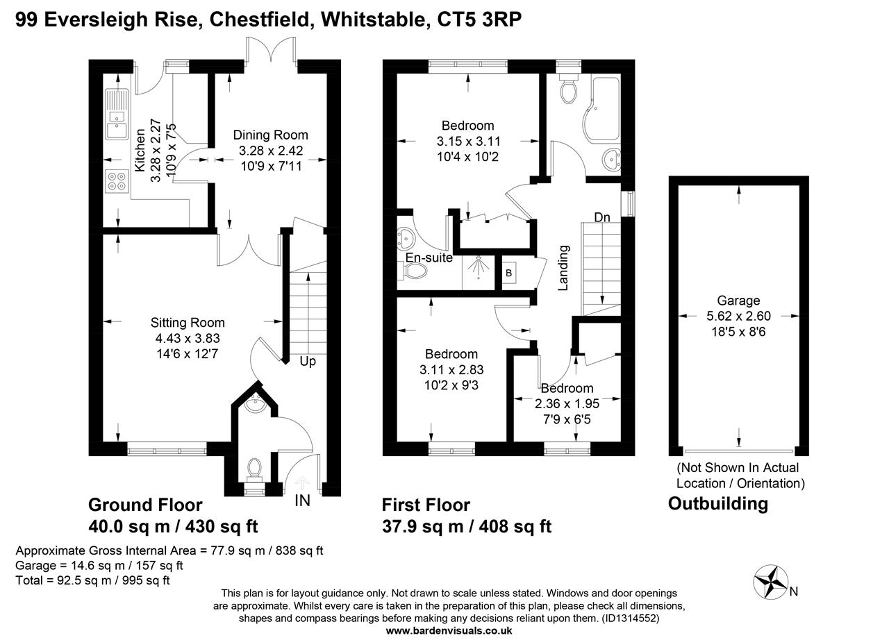 99, Eversleigh Rise, Whitstable floorplan