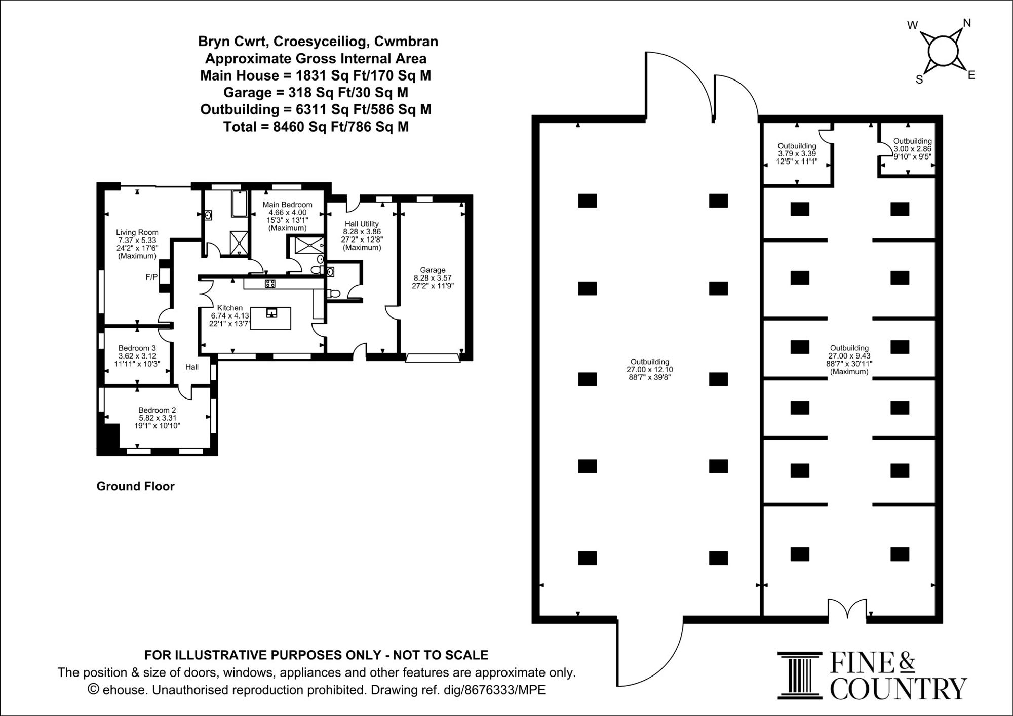 Bryn Cwrt Bungalow, Cwmbran floorplan