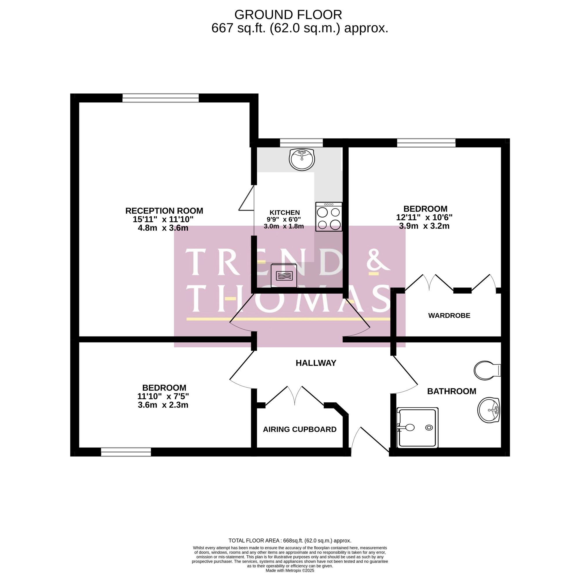Flat 10, Hutchings Lodge High Street, Rickmansworth floorplan