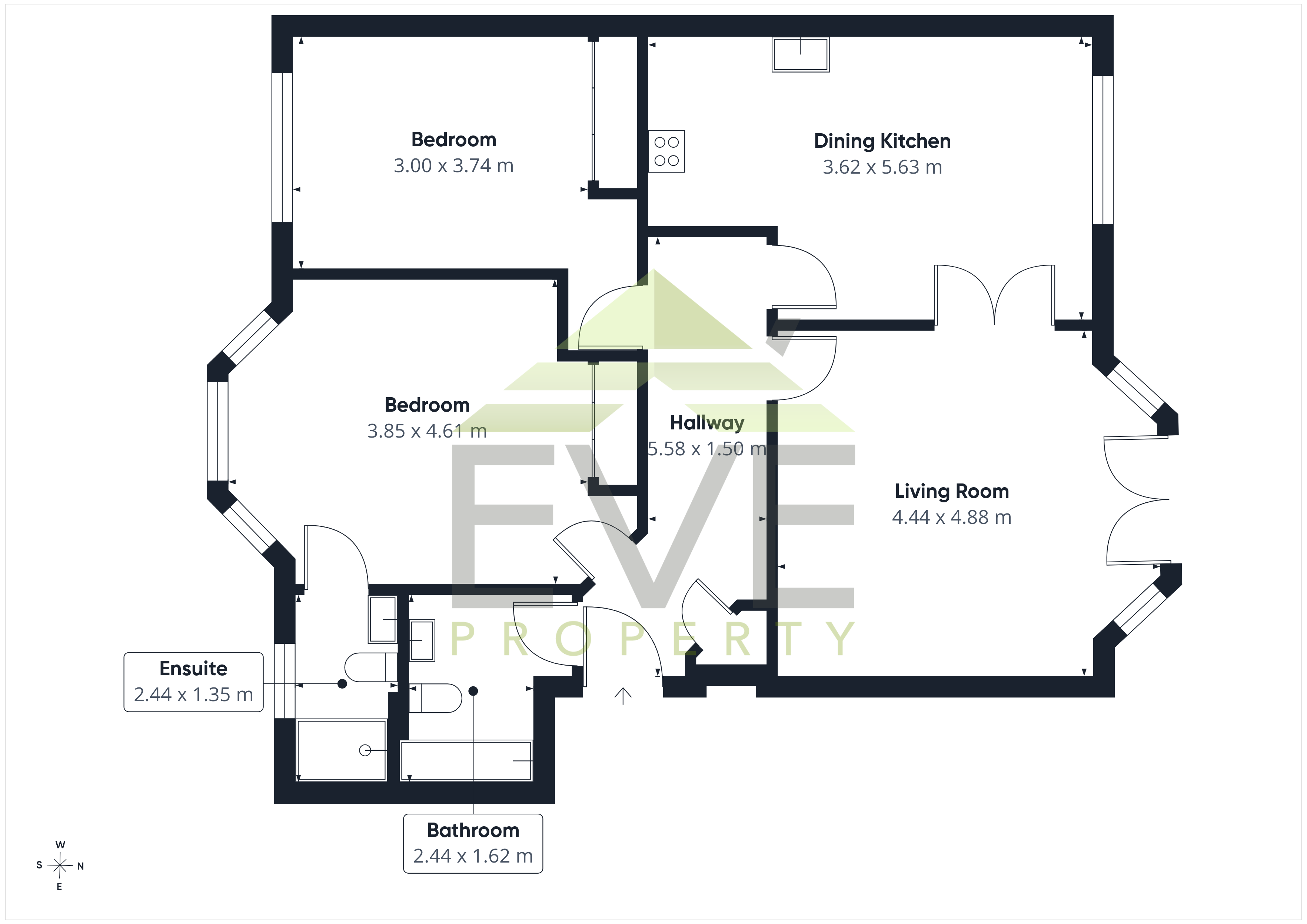 Flat 1R, 78, Oakburn Walk, Alexandria floorplan