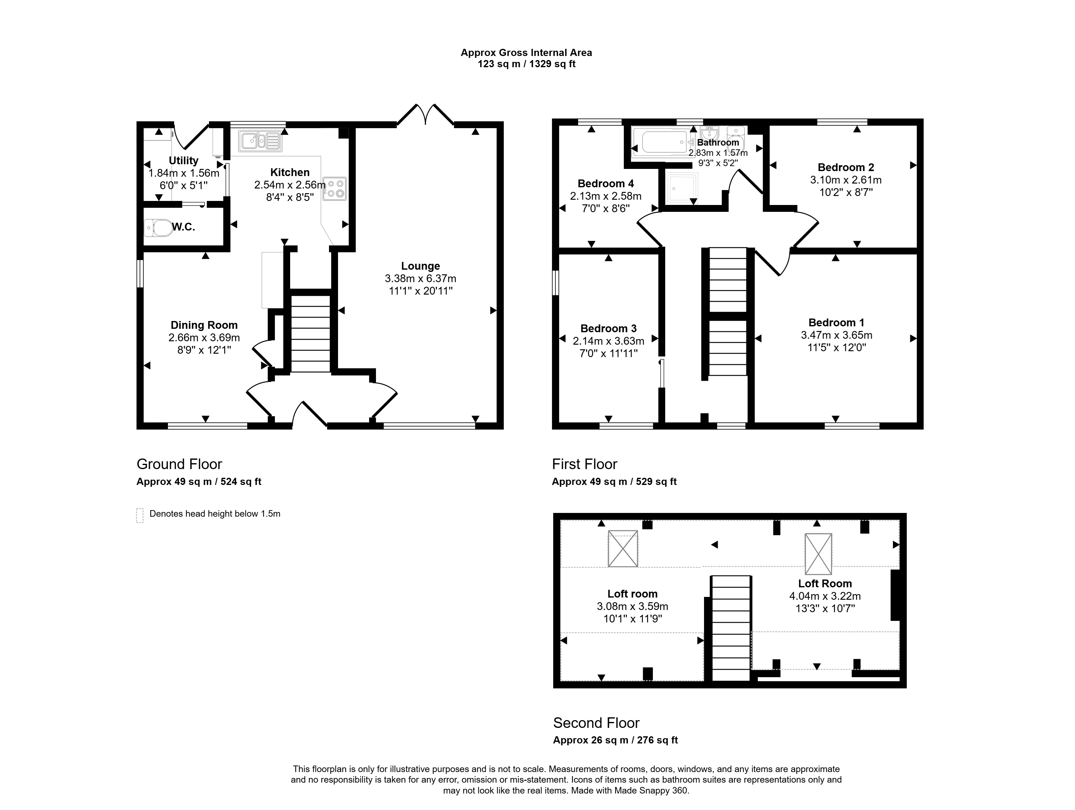 43, Beverley Way, Peterlee floorplan