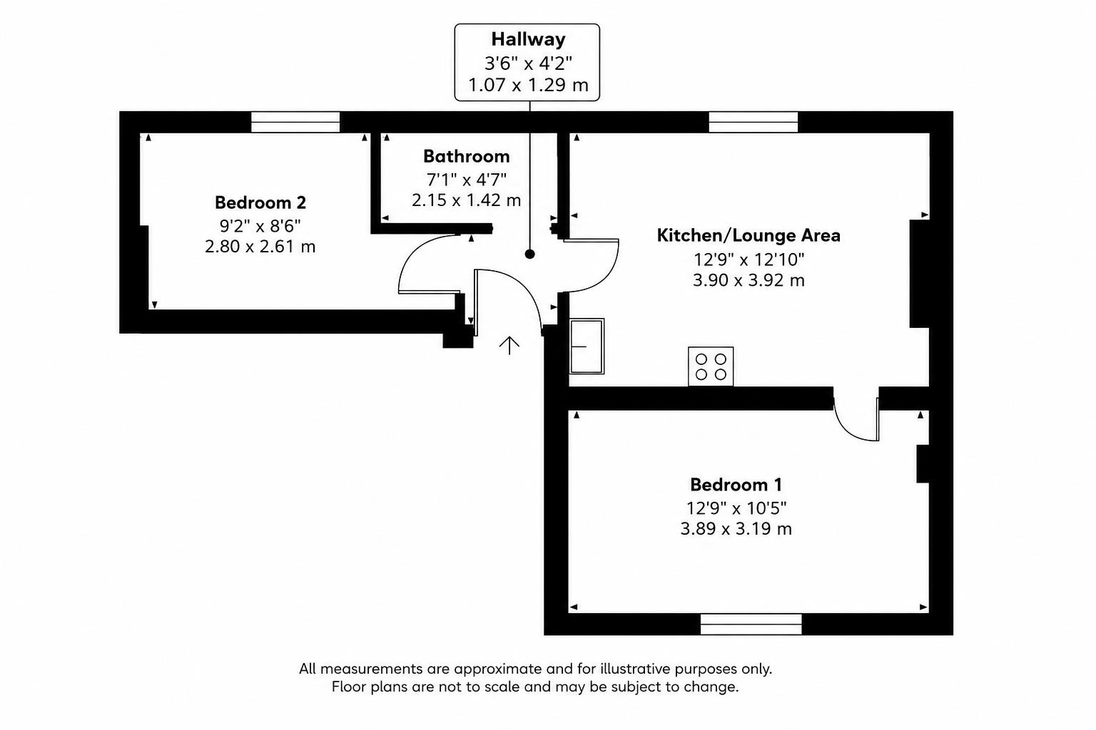 Flat 3a, Lower Icknield Way, Longwick floorplan