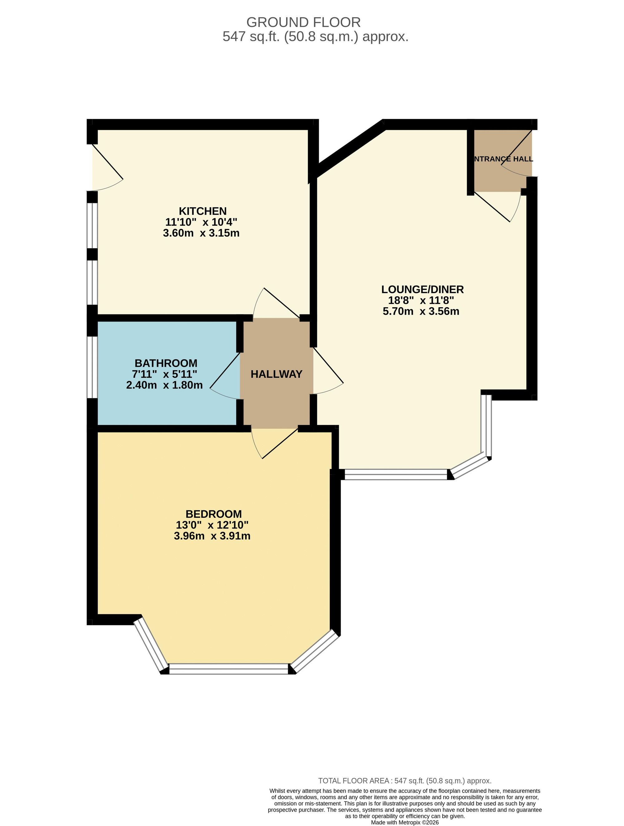 Flat 1, Windsor Mansions Bolton Close, Bournemouth floorplan