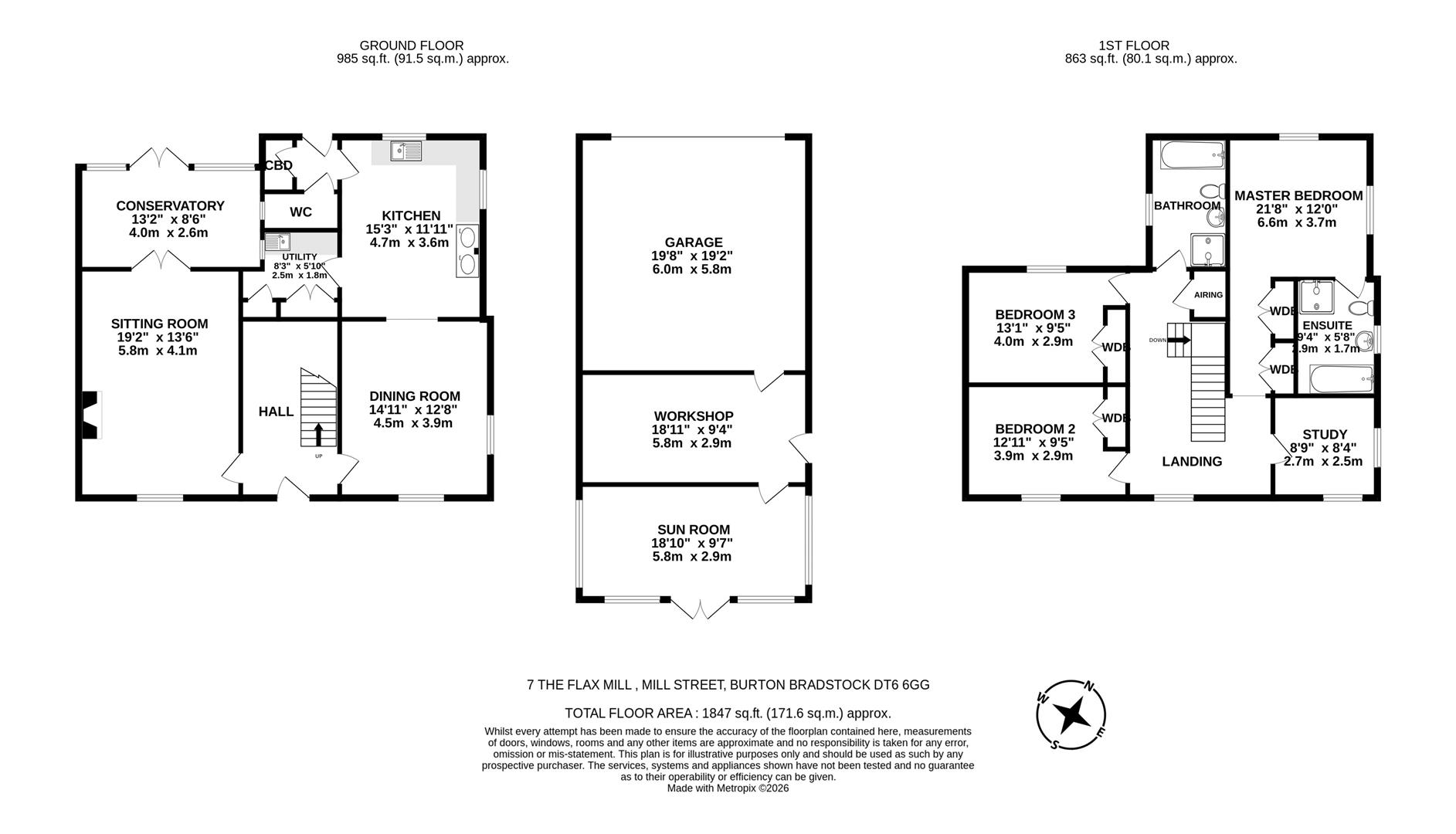 7 The Flax Mill, Mill Street, Bridport floorplan