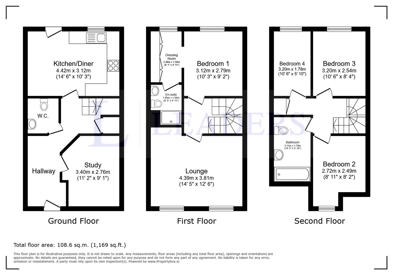60, Harewelle Way, Bedford floorplan