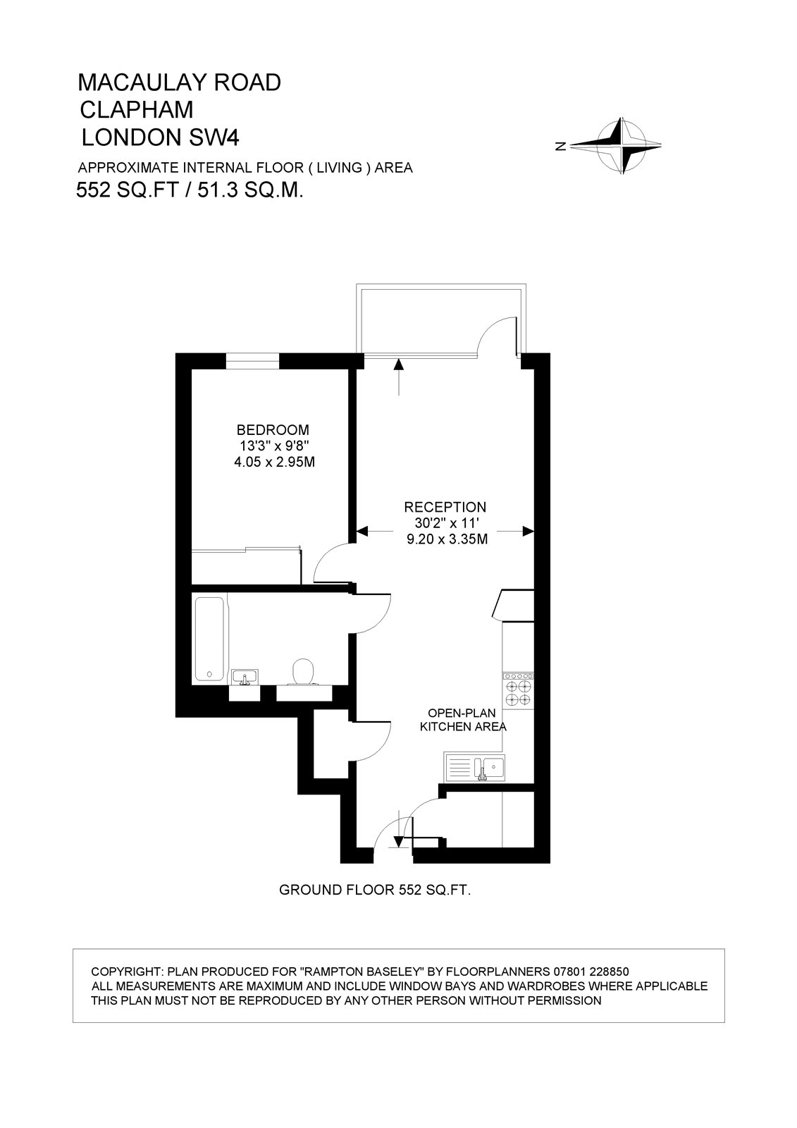 Flat 8, 31, Macaulay Road, London floorplan