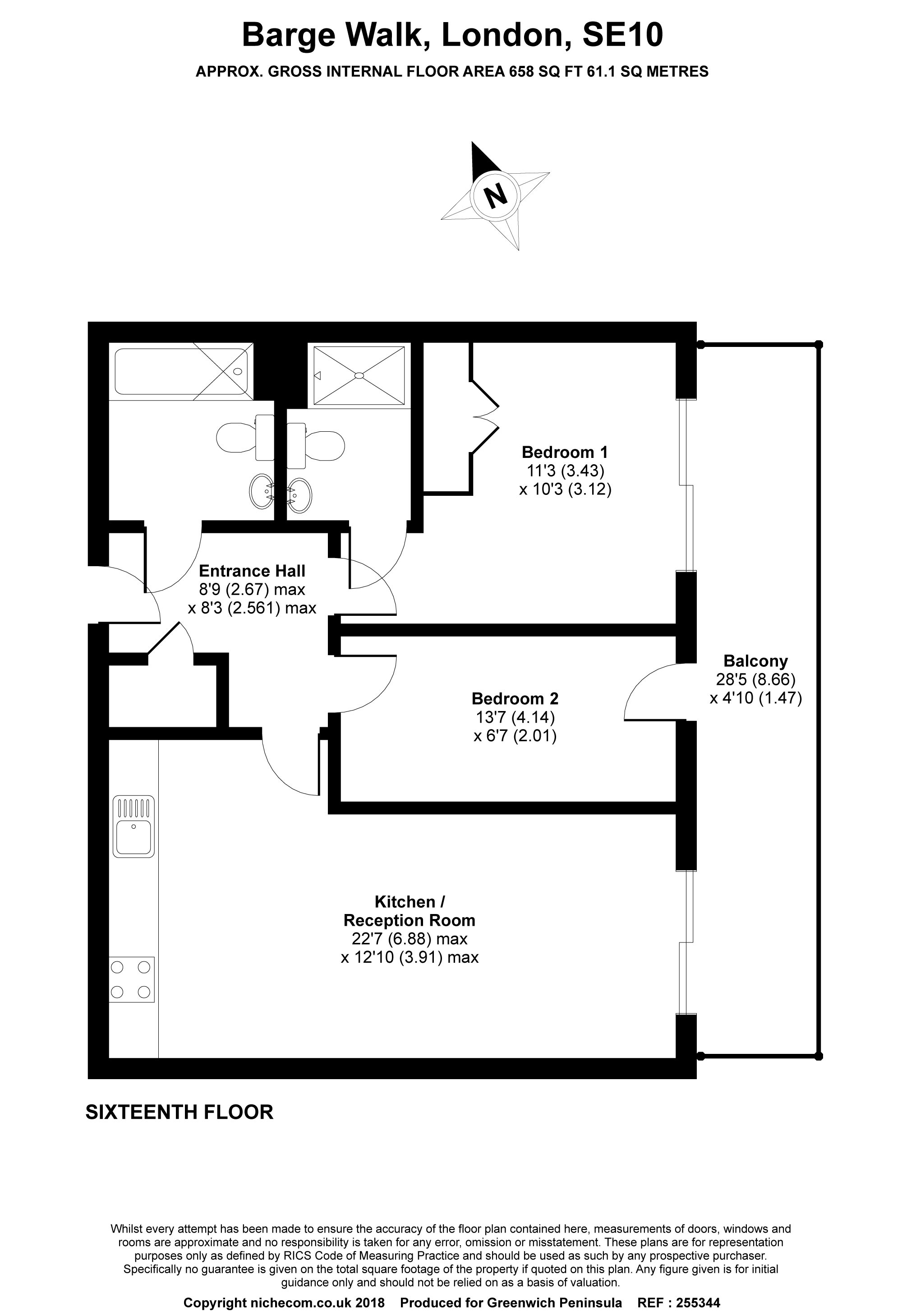 2 Bedrooms Flat to rent in City Peninsula, Barge Walk, Greenwich Peninsula SE10