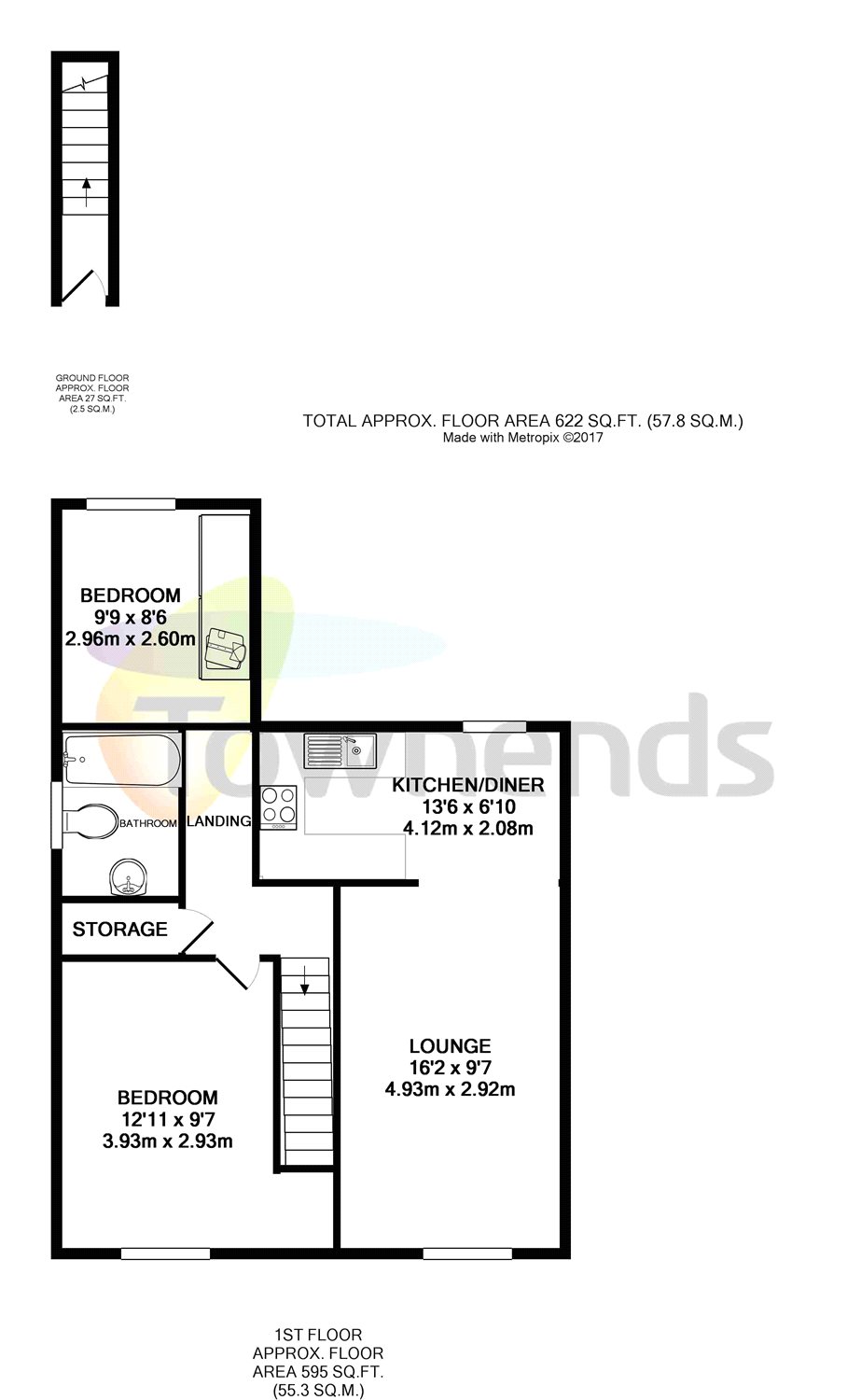 2 Bedrooms Maisonette to rent in Laurel Avenue, Englefield Green, Surrey TW20