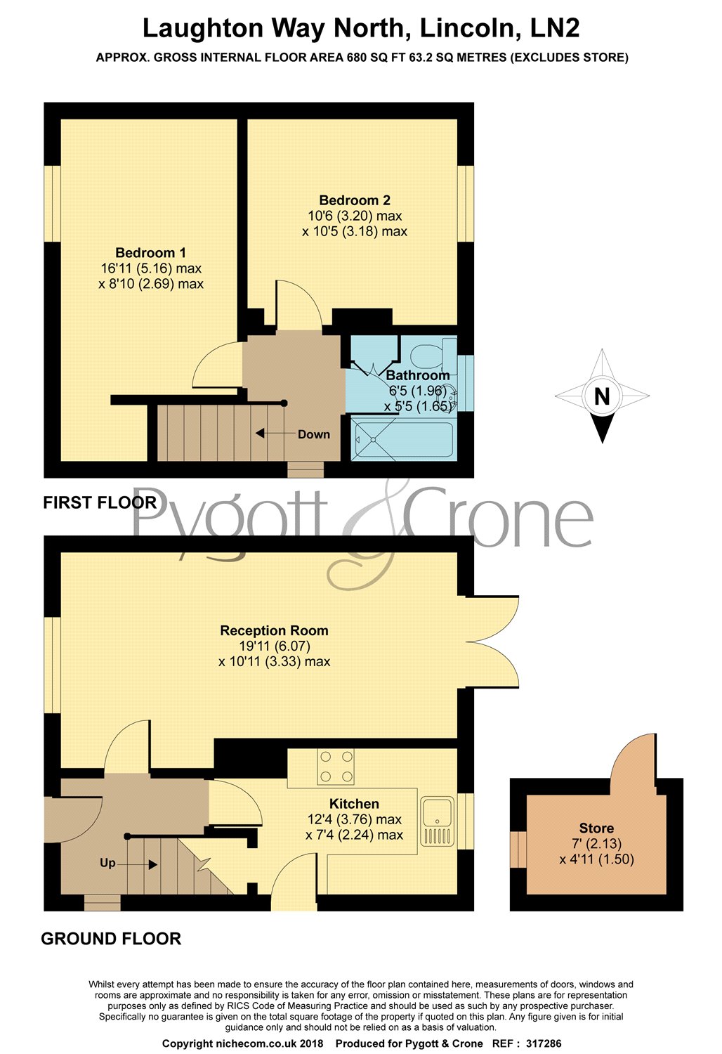 2 Bedrooms End terrace house for sale in Laughton Way North, Lincoln LN2