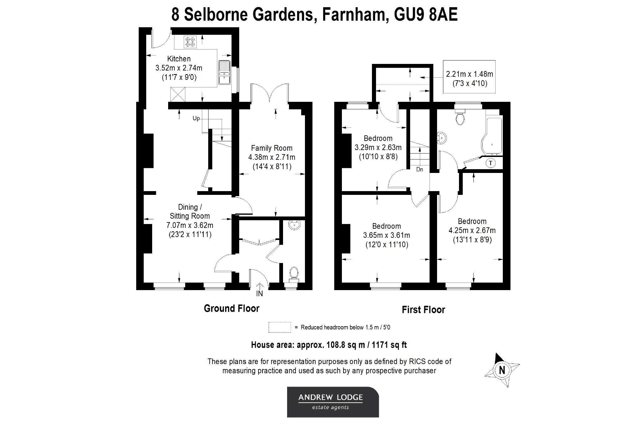 3 Bedrooms Terraced house for sale in Selborne Gardens, Farnham GU9