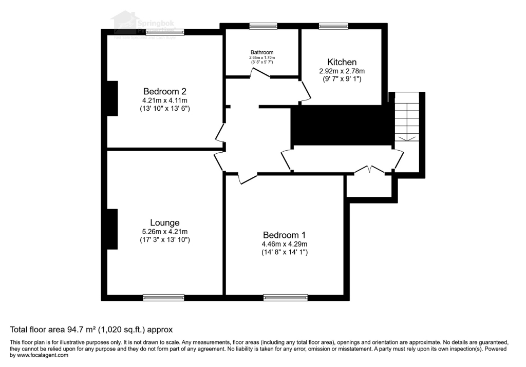 42C, Wynn Avenue North, Colwyn Bay floorplan