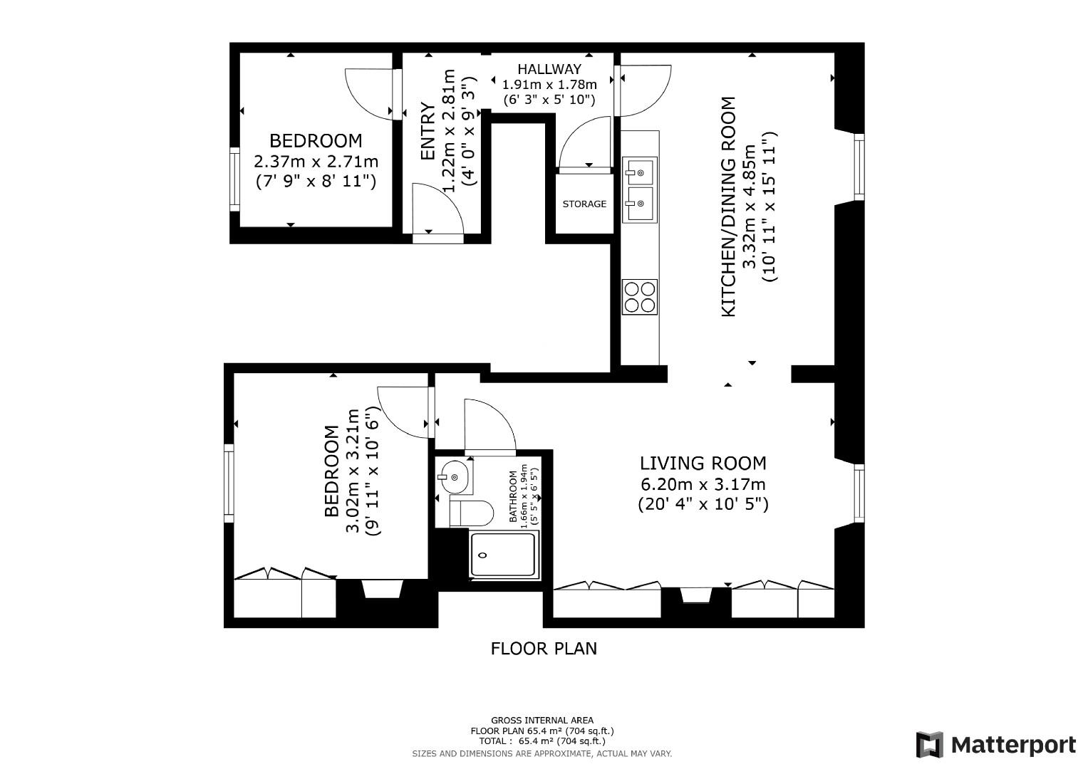 Flat 2, 38, Boroughgate, Otley floorplan