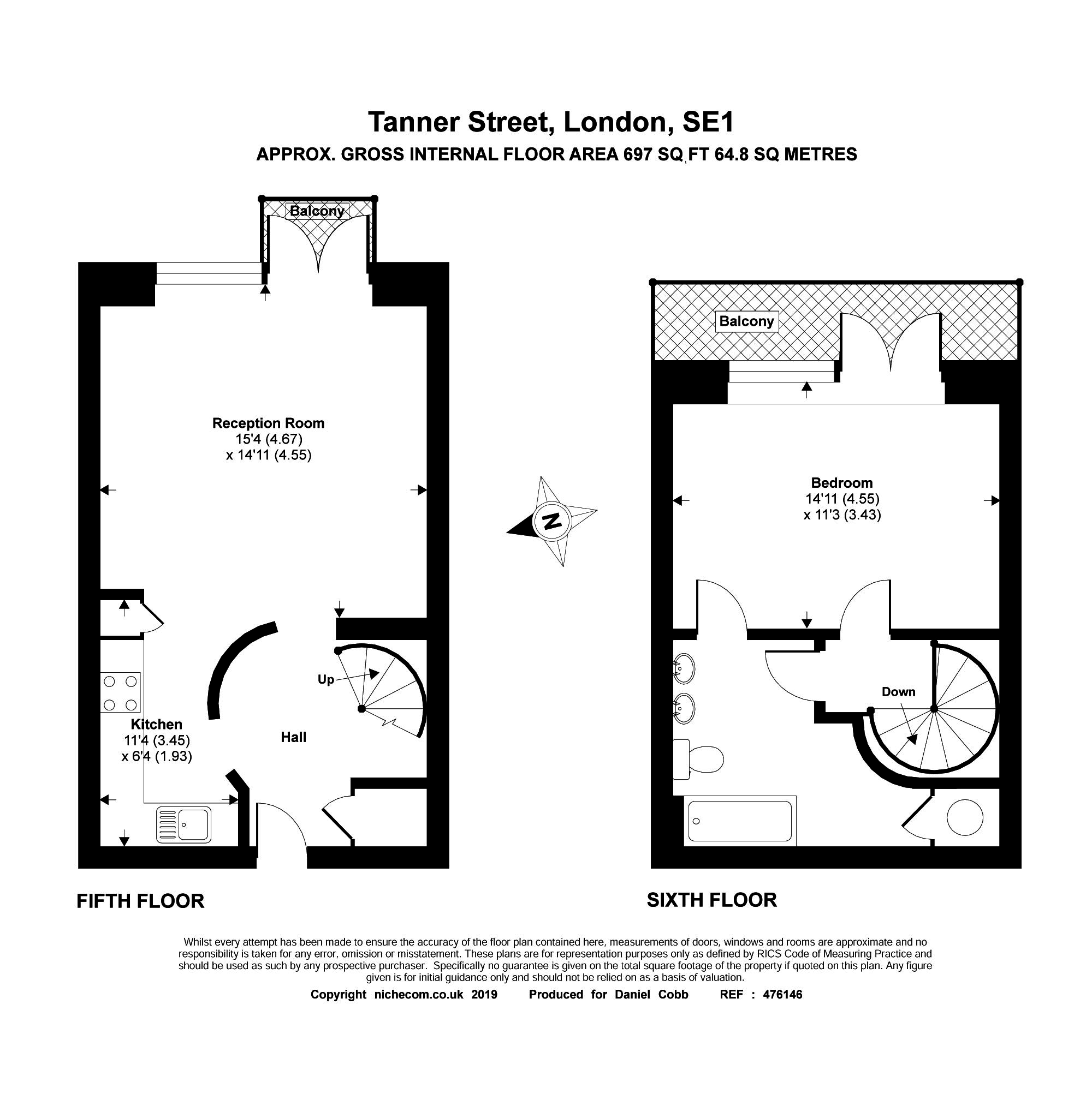 1 Bedrooms Flat to rent in Florin Court, Tanner Street SE1