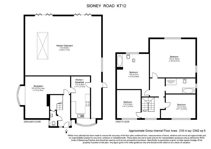 4 Bedrooms Detached house for sale in Sidney Road, Walton-On-Thames KT12
