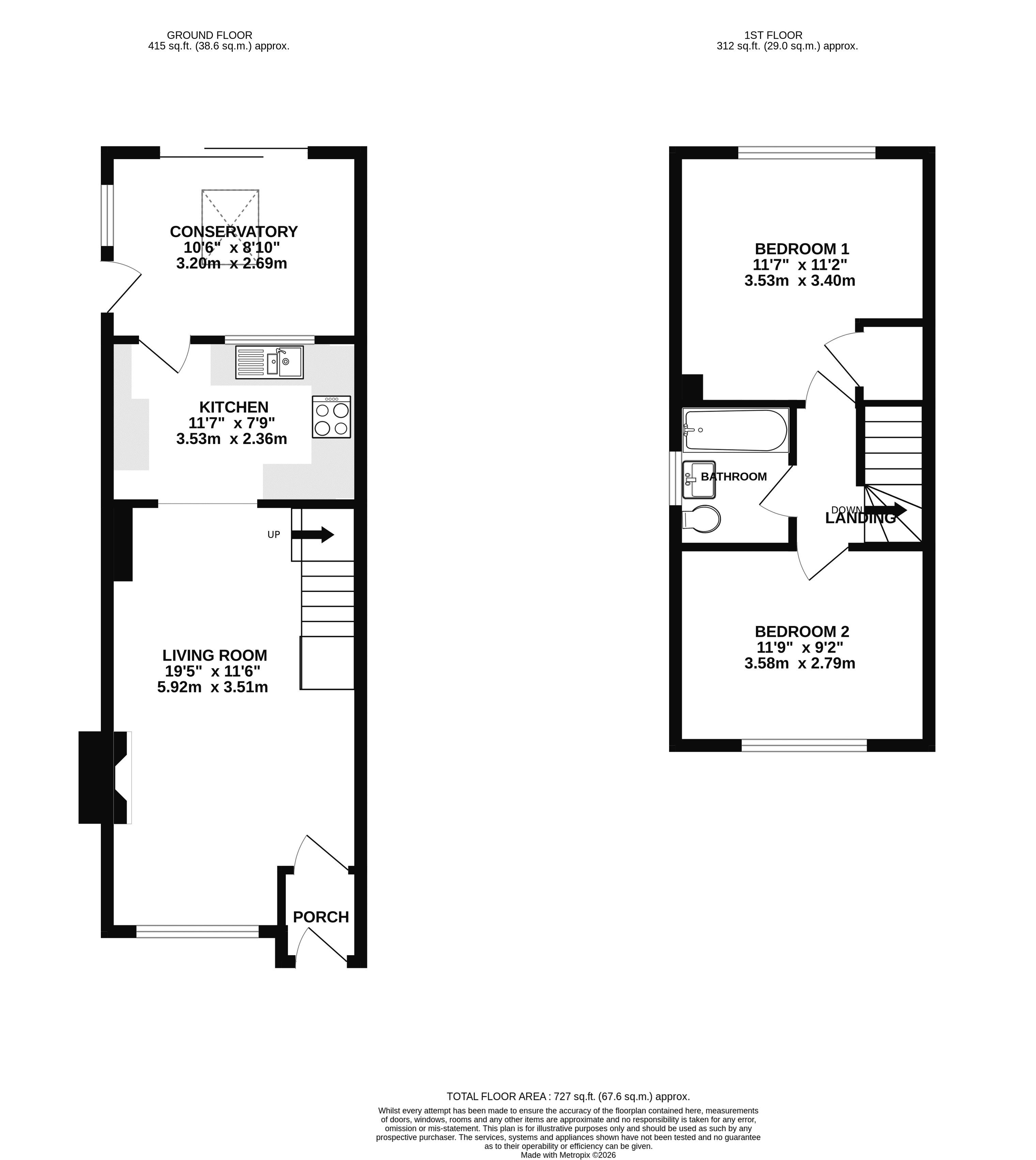 20, Old Mill View, York floorplan