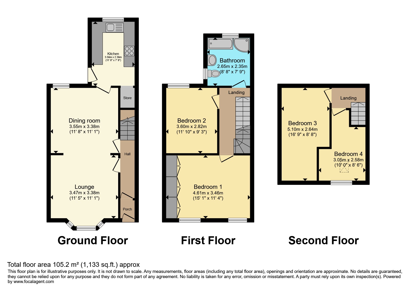 49, Byron Road, Nottingham floorplan