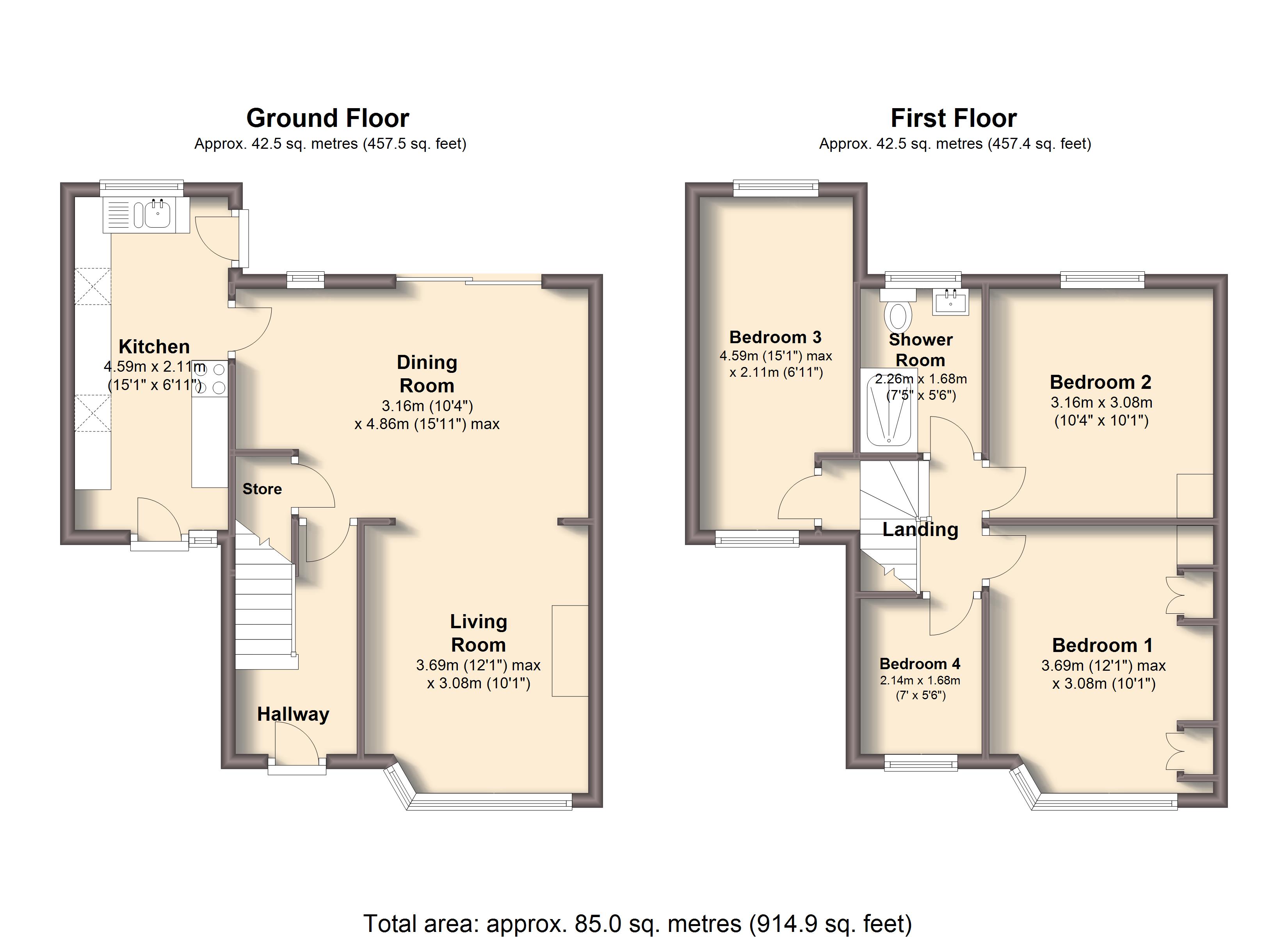 4 Bedrooms Semi-detached house for sale in Fraser Road, Sheffield S8