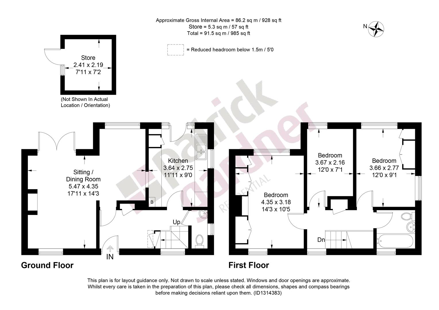 3, Newenham Road, Great Bookham floorplan