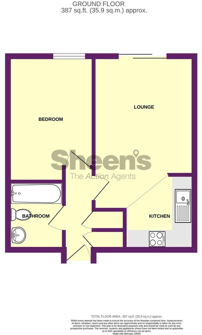 Flat 34 Marina Point, West Road, Clacton-on-Sea floorplan