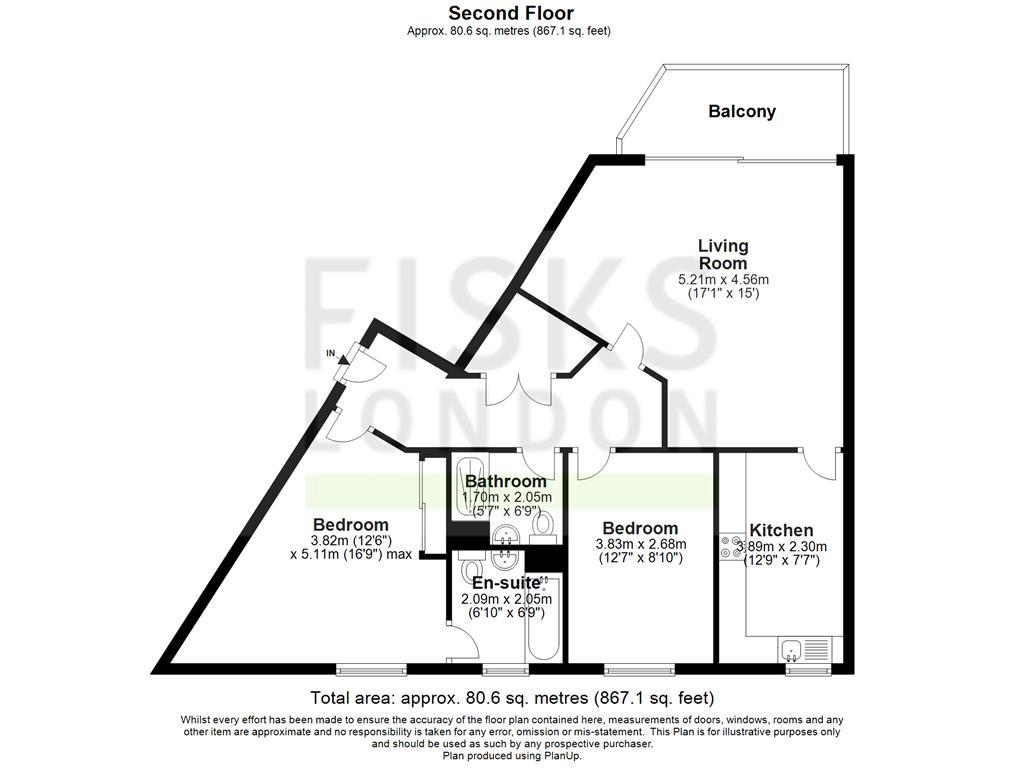 Boardwalk Place, London E14, 2 bedroom flat to rent 65019063