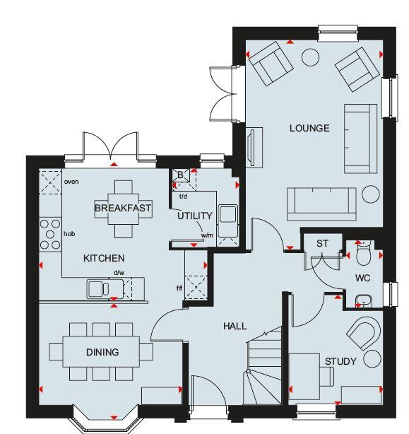Plot 55, Avondale, Romans Quarter, Gillingham floorplan
