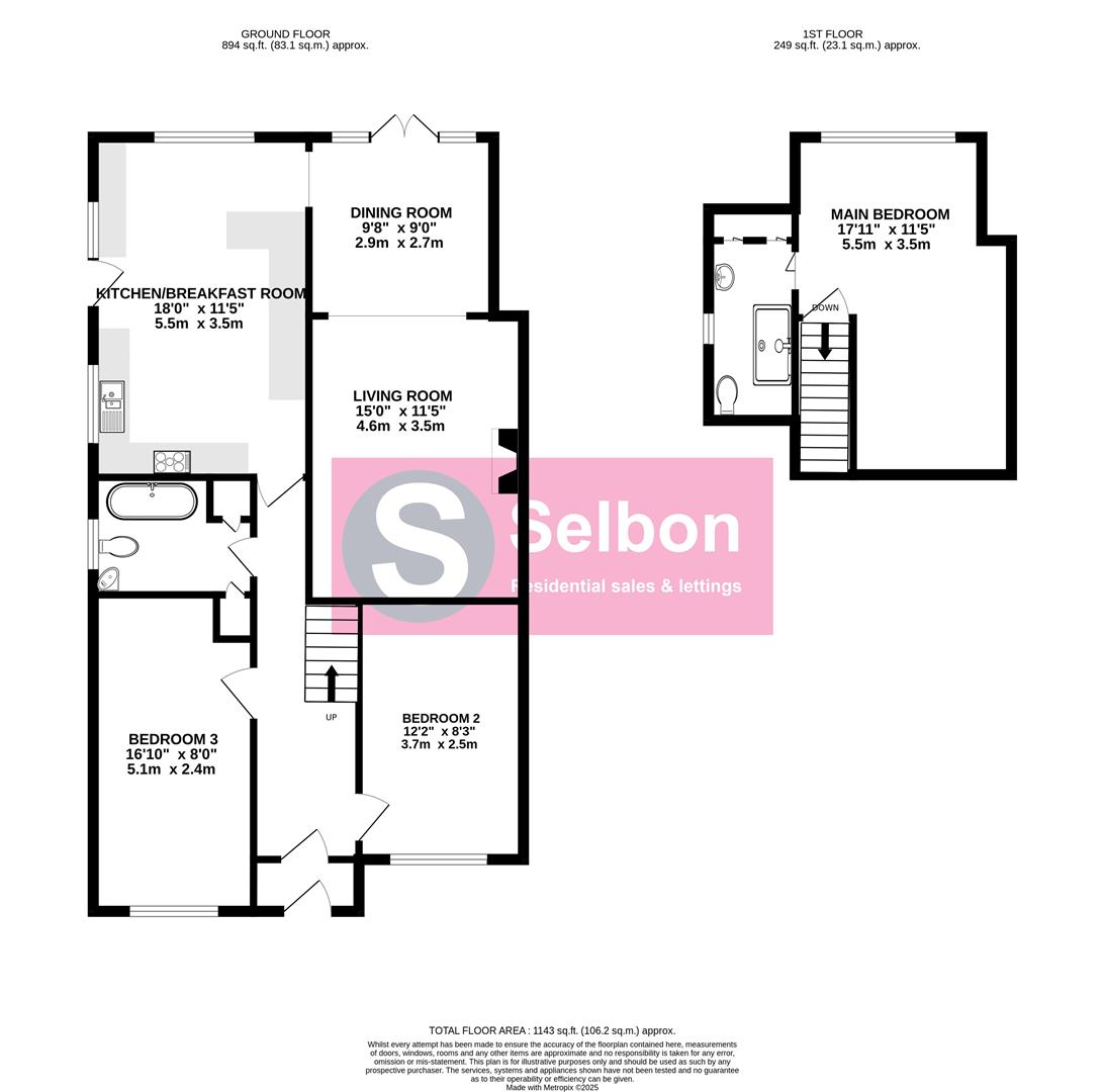 60, Ferndale Road, Church Crookham Fleet floorplan
