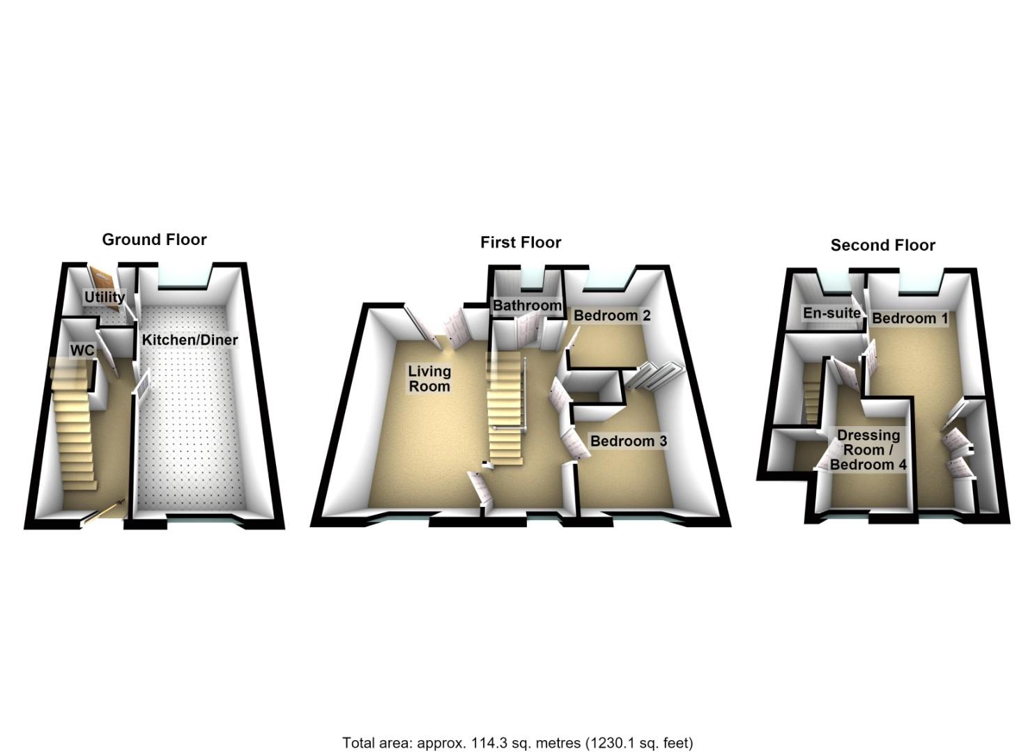 16, The Willows, Bedlington floorplan