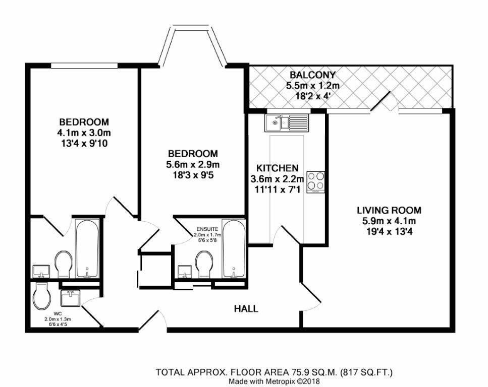 Highdown Court, Brighton floorplan