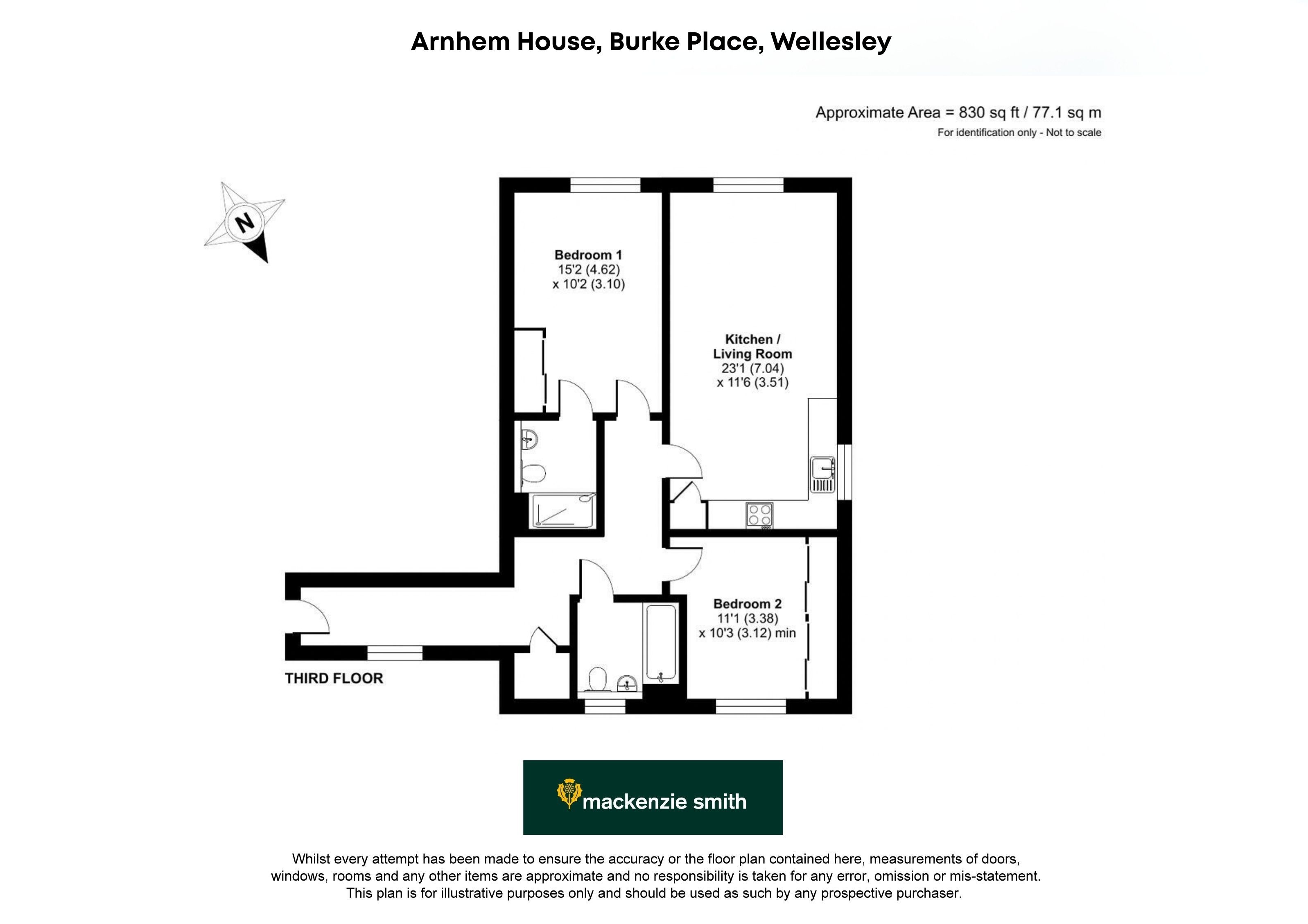 15 Arnhem House,, Burke Place, Aldershot floorplan
