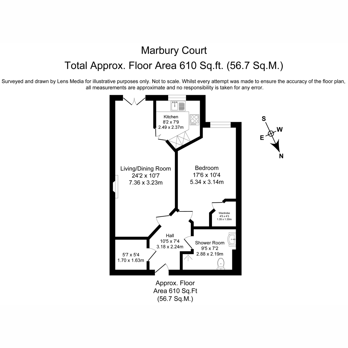 Flat 23, Marbury Court, Chester Way, Northwich floorplan
