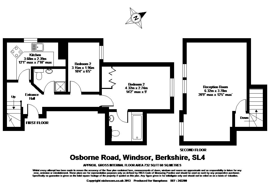 2 Bedrooms Flat to rent in Osborne Road, Windsor SL4