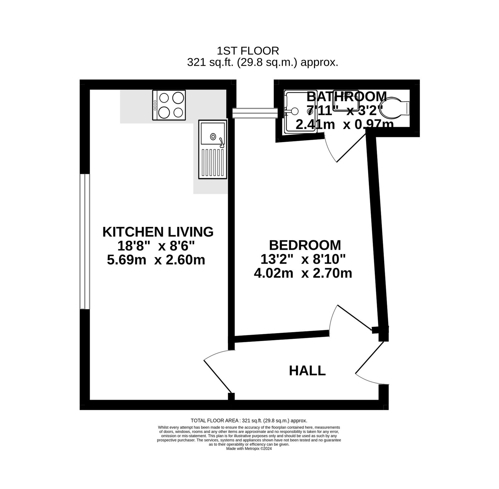 Ideal House,Flat 3, Mill Street, Kidderminster floorplan