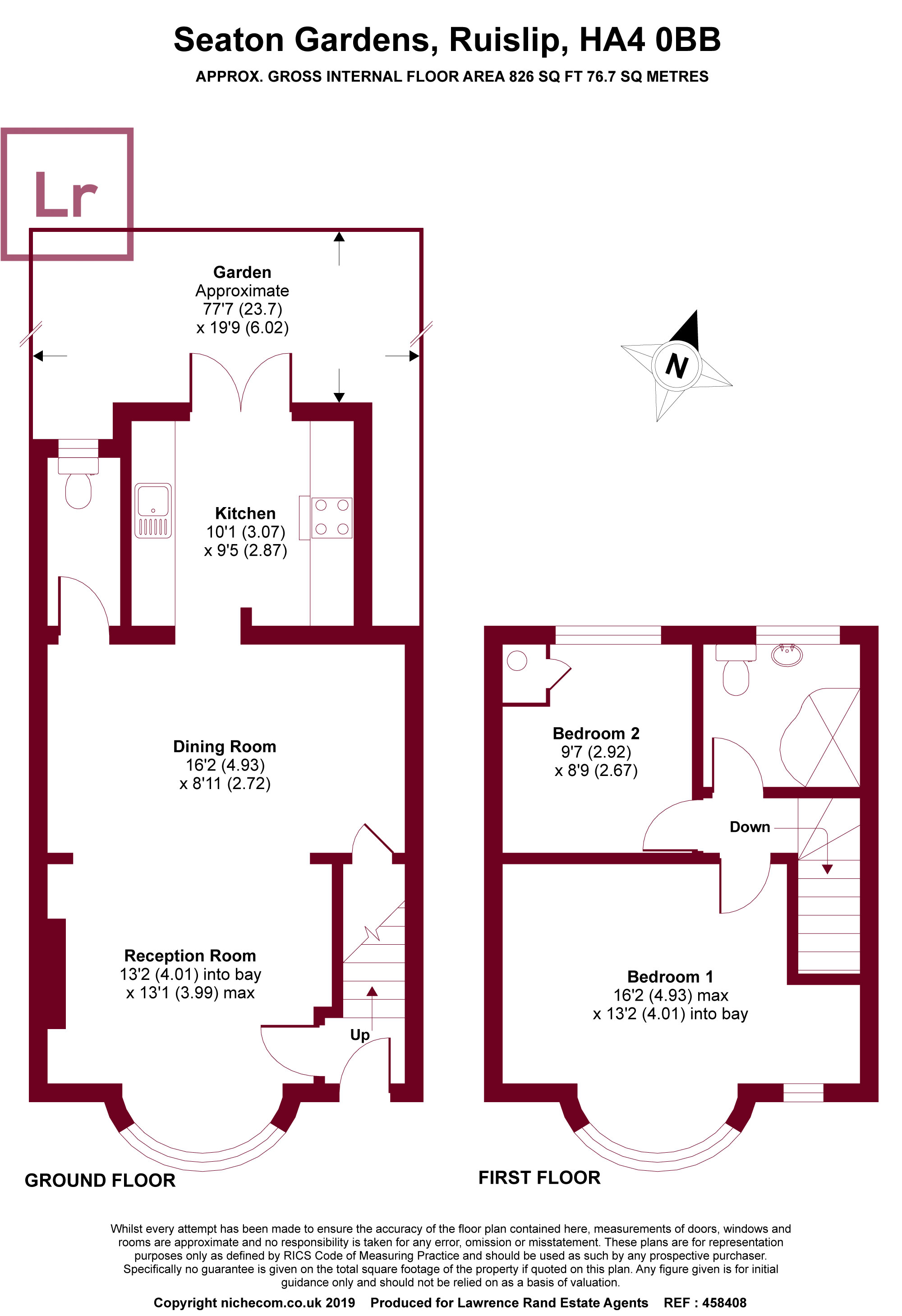 2 Bedrooms Terraced house for sale in Seaton Gardens, Ruislip HA4