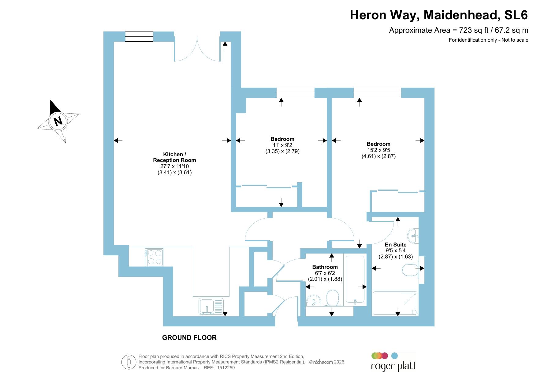Flat 35, Kestrel Court, 4, Heron Way, Maidenhead floorplan