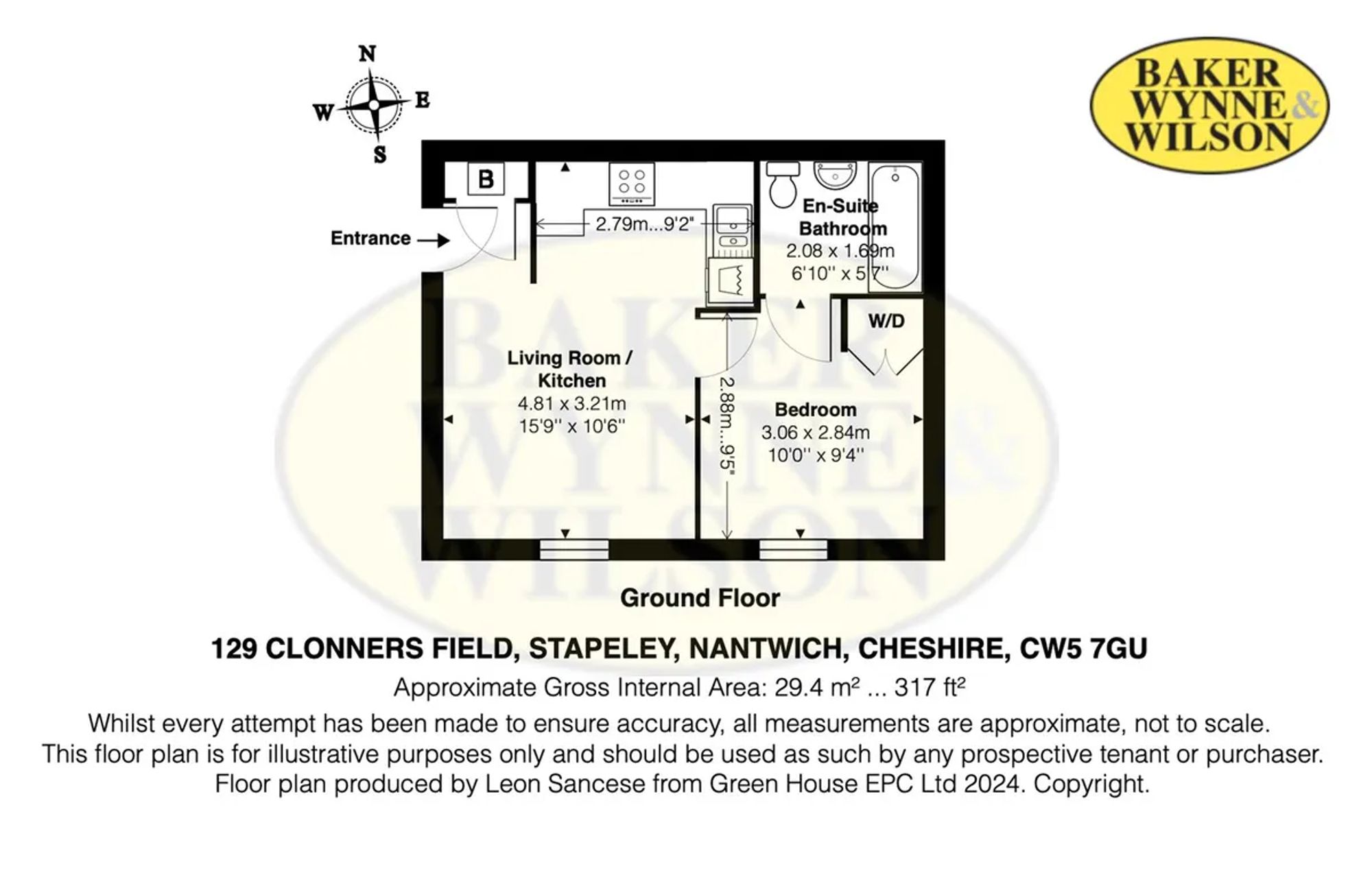 129 Clonners Field, Nantwich floorplan